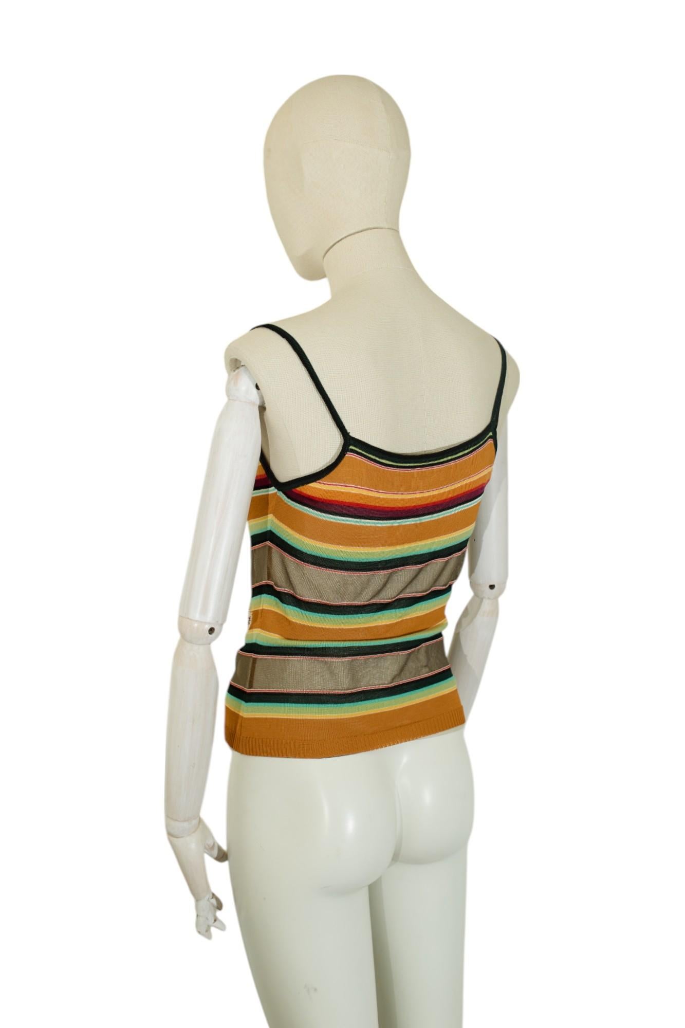 Dior by John Galliano S/S 2002 Beaded Cardigan Tanktop Set For Sale 2
