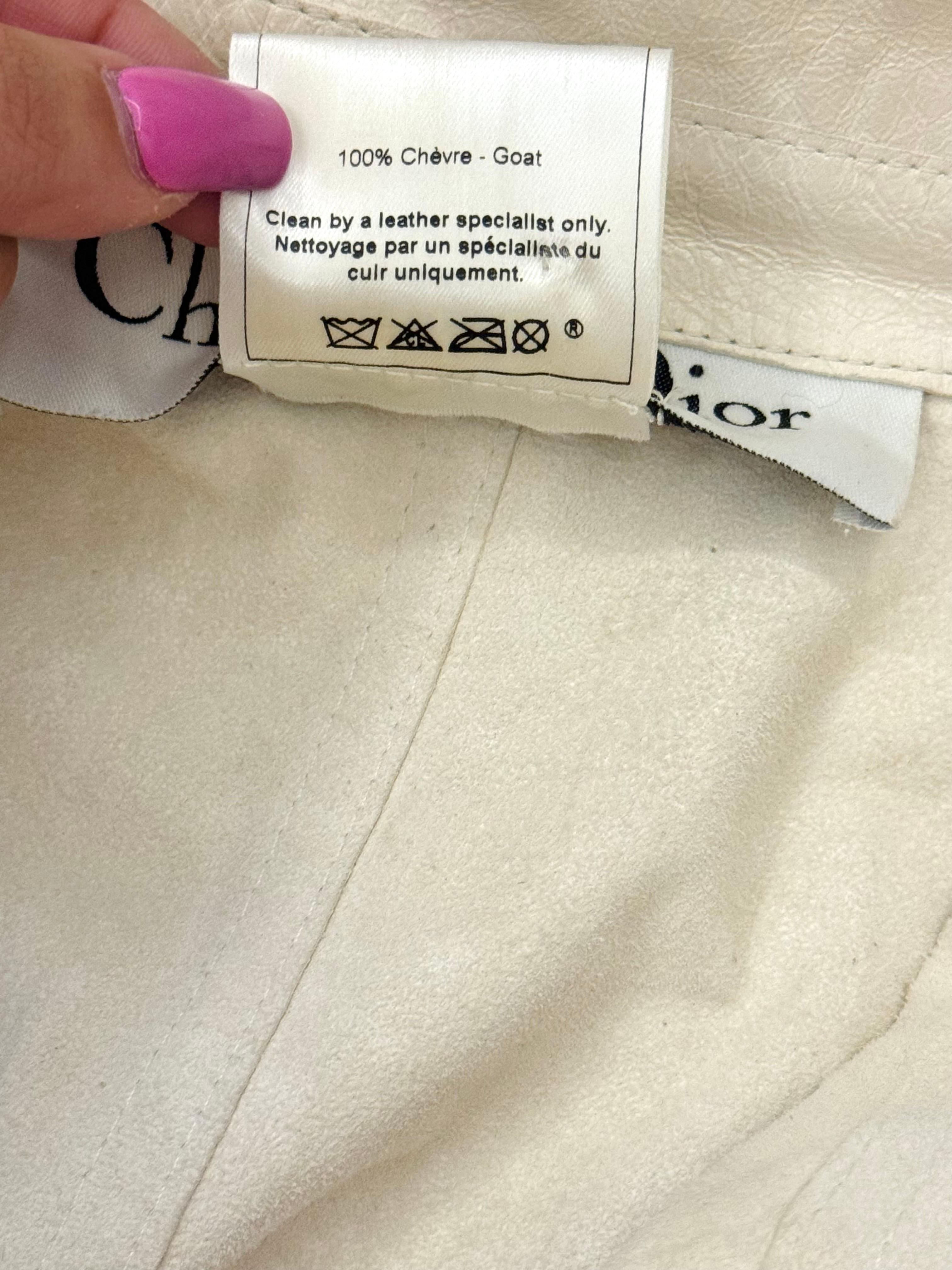 Dior by John Galliano S/S 2002 Goat leather vest For Sale 2