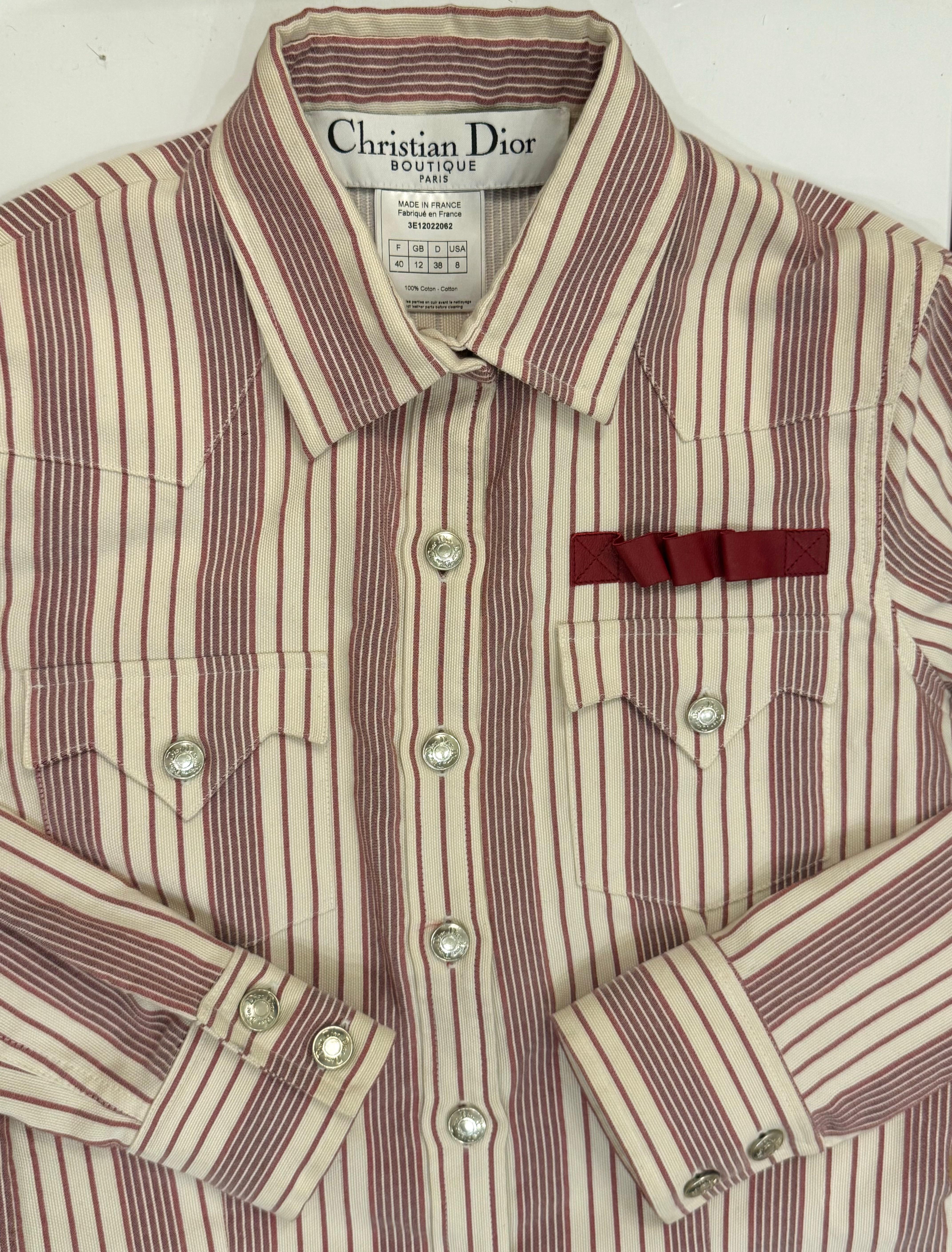 Dior by John Galliano collezione primavera estate 2003 giacca camicia come nuova taglia 40 FR si adatta perfettamente a 36 FR/ 38 FR US 0-2 fino a US 4