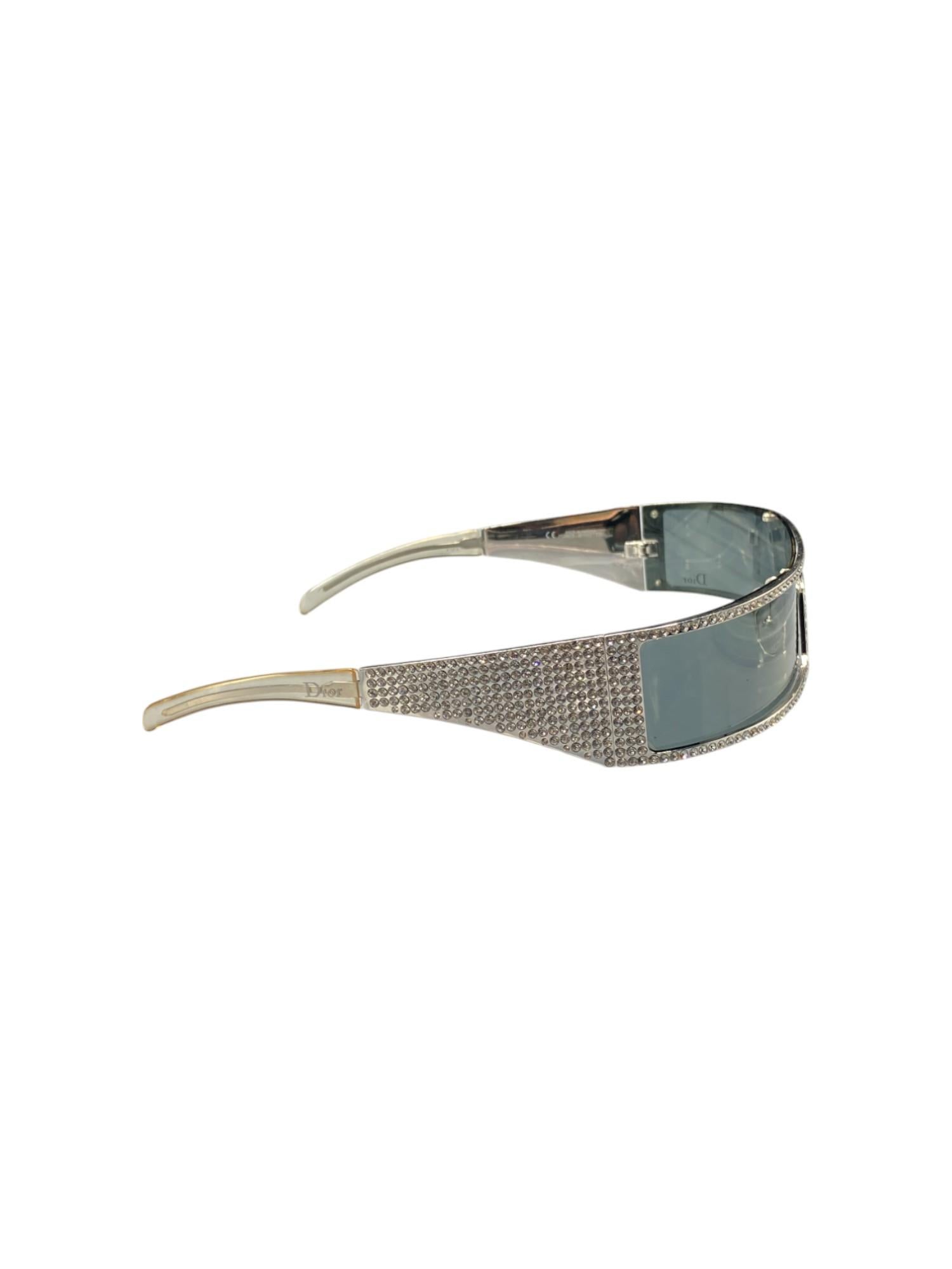 Women's or Men's Dior by John Galliano S/S 2003 Dior Punk Swarovski Sunglasses For Sale
