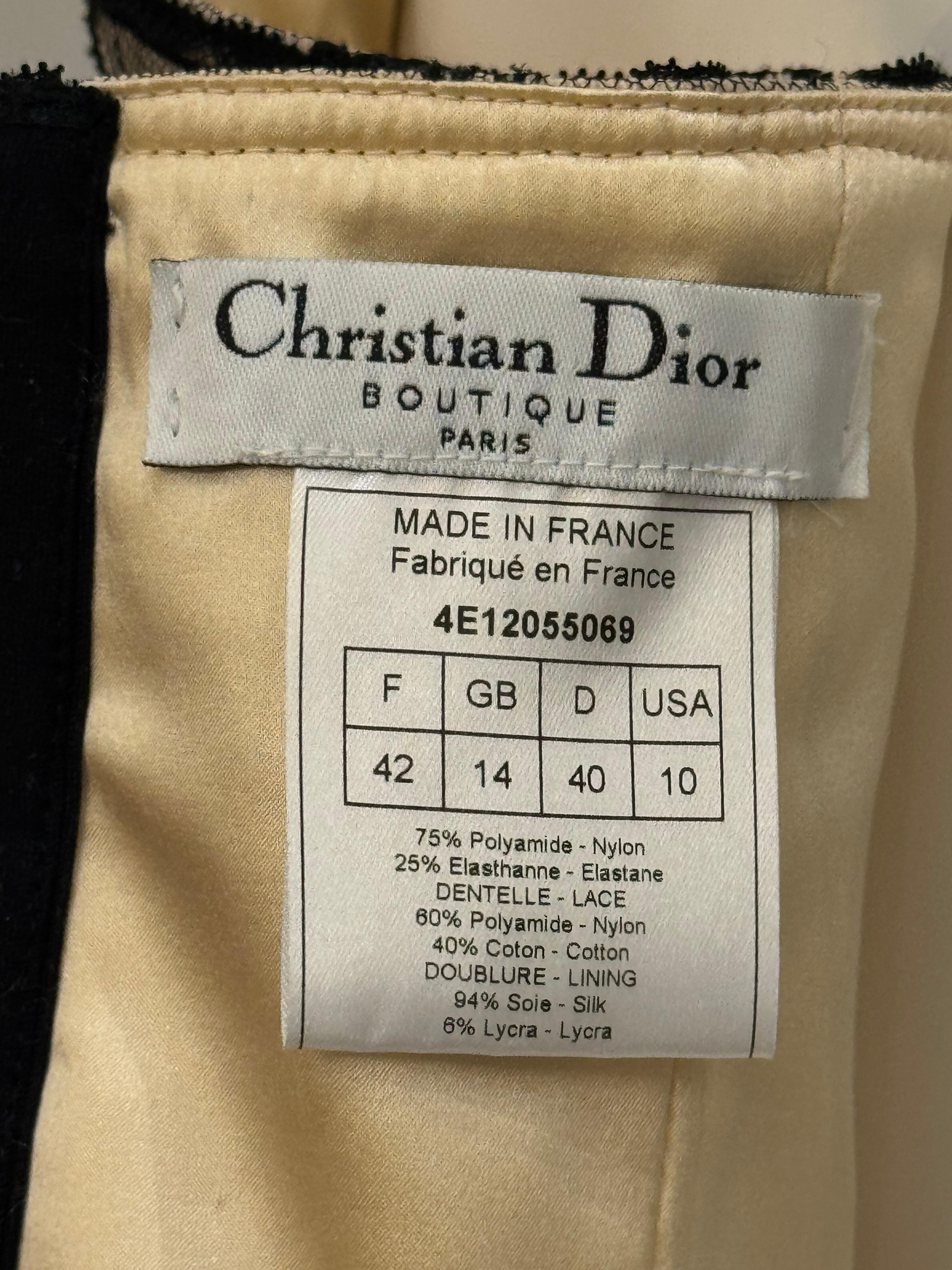 Top corsé de encaje Dior by John Galliano S/S 2004 en Excelente estado para la venta en PARIS, FR