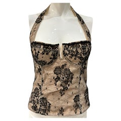 Dior by John Galliano S/S 2004 lace bustier corset top