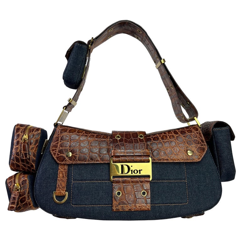 Dior by John Galliano Spring 2002 Columbus Street Chic Denim Runway Handbag