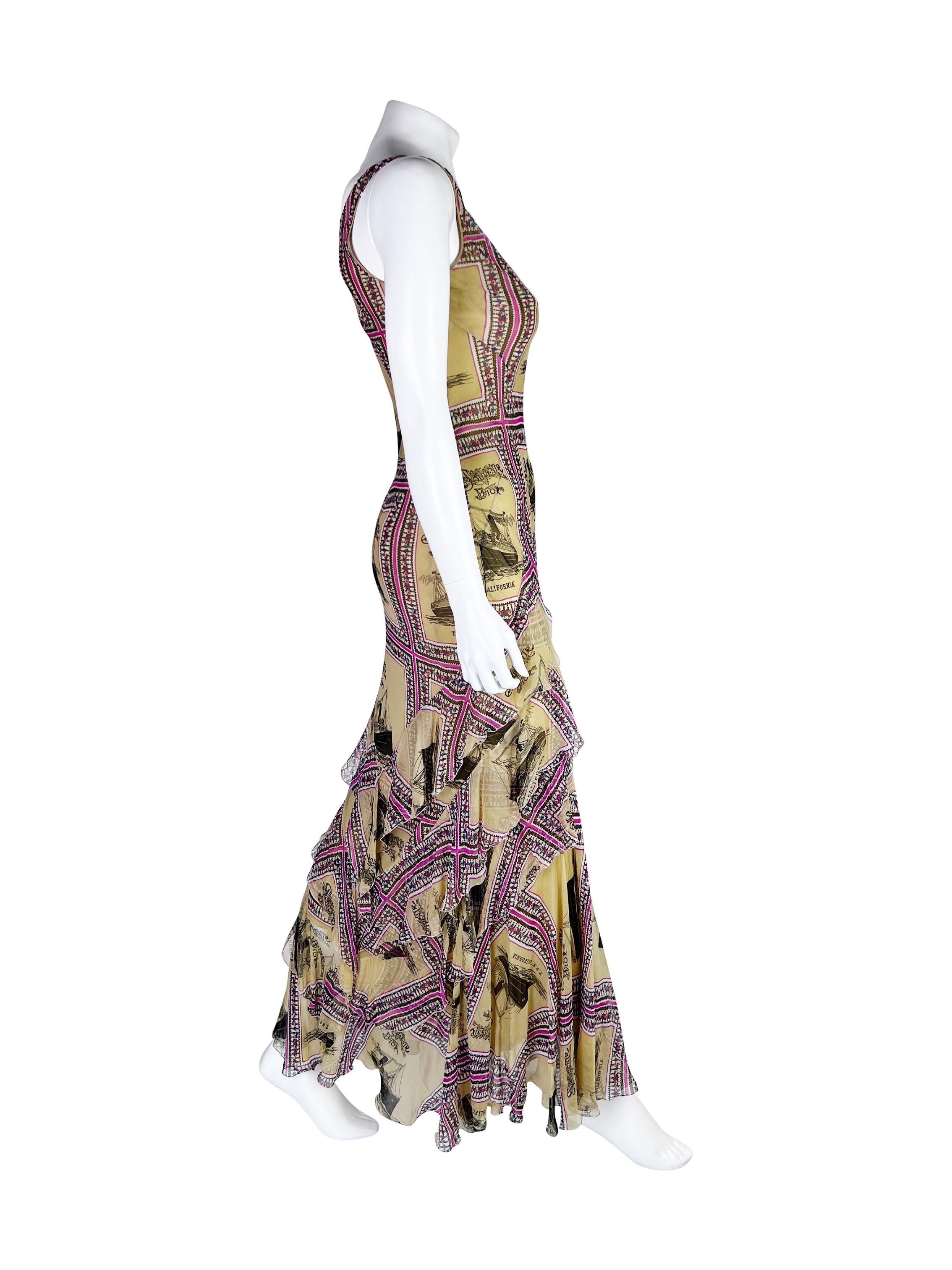 Dior by John Galliano Spring 2002 RTW Printed Silk Gown 1