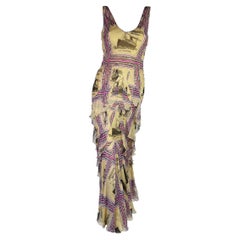 Dior by John Galliano Spring 2002 RTW Printed Silk Gown