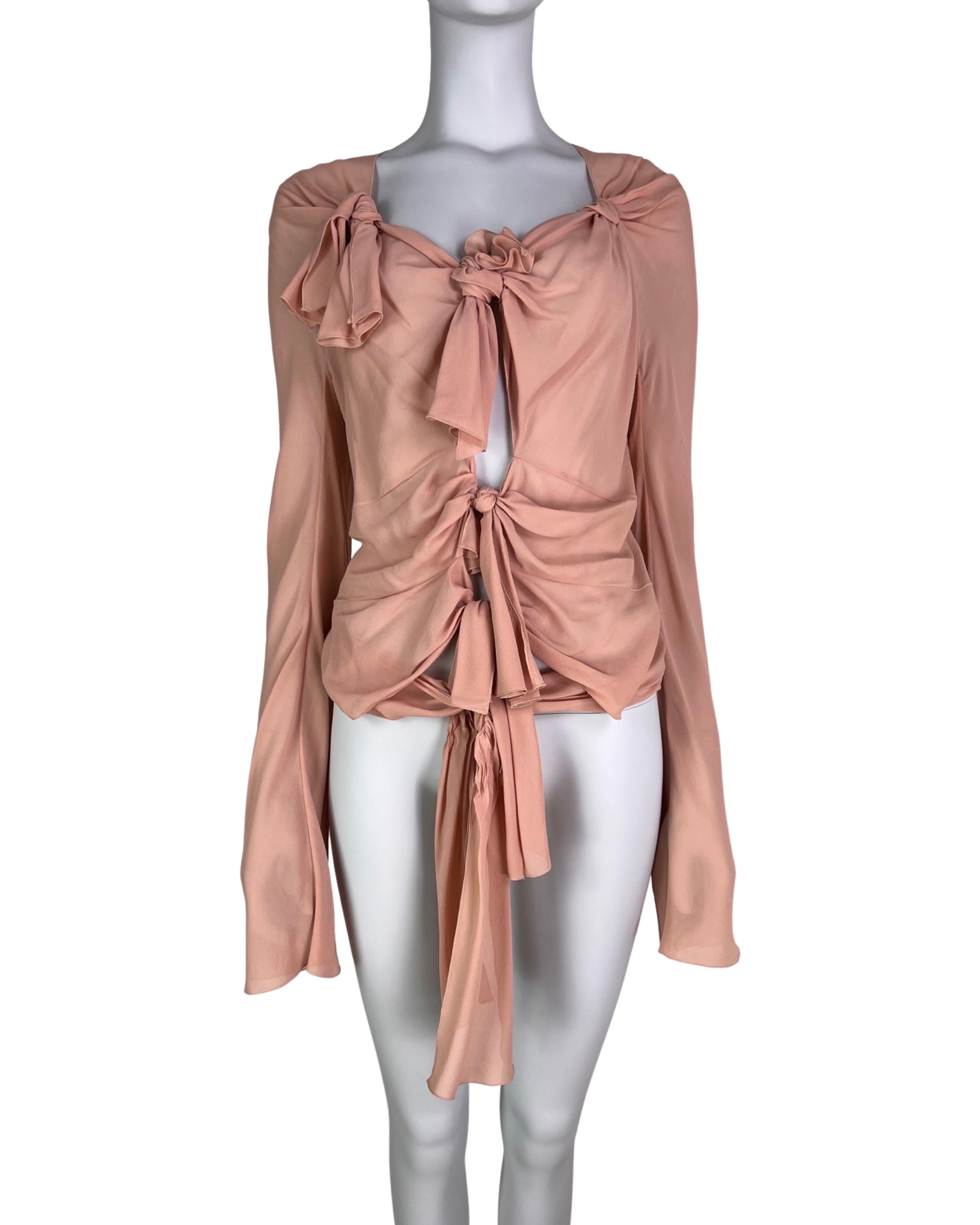 Dior by John Galliano Spring 2003 SIlk Blouse For Sale 1