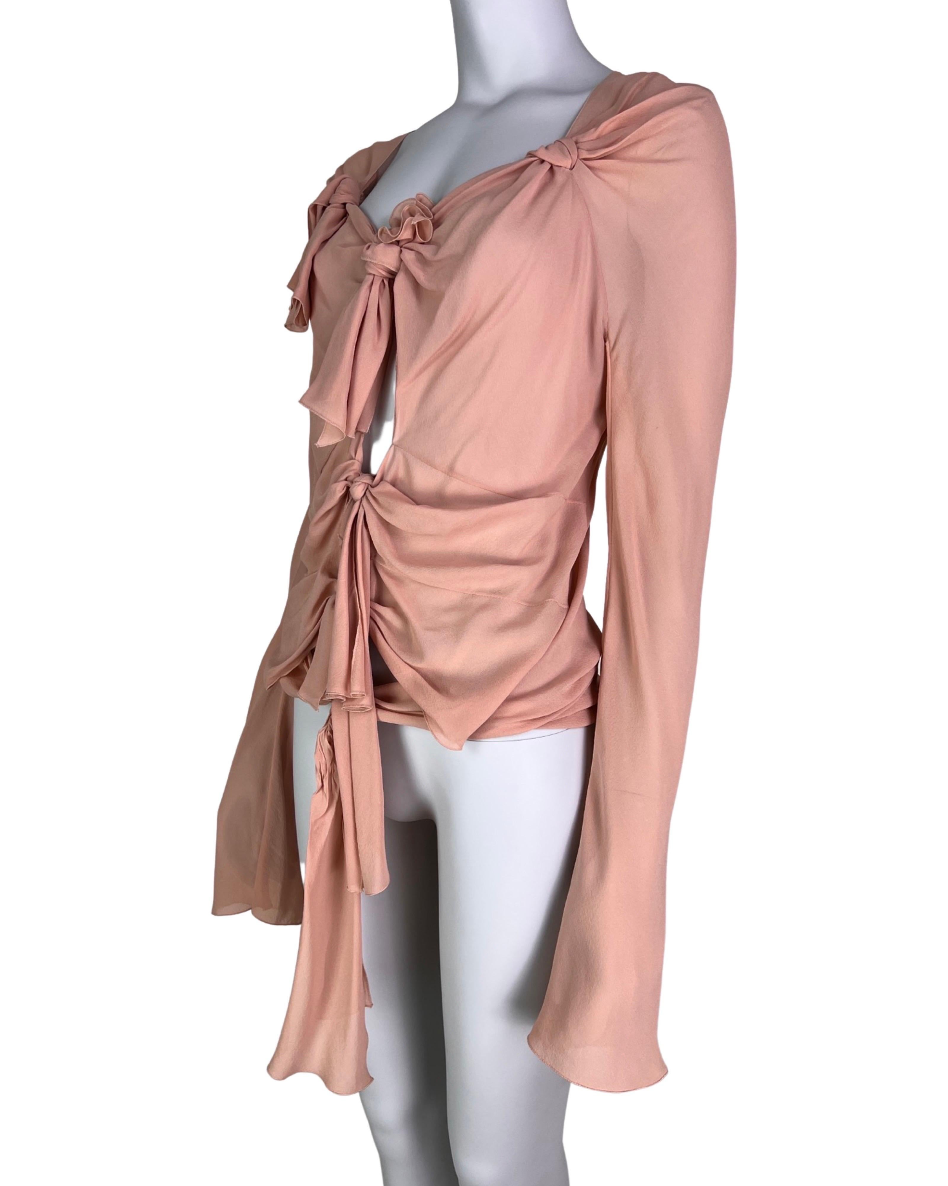 Dior by John Galliano Spring 2003 SIlk Blouse For Sale 2