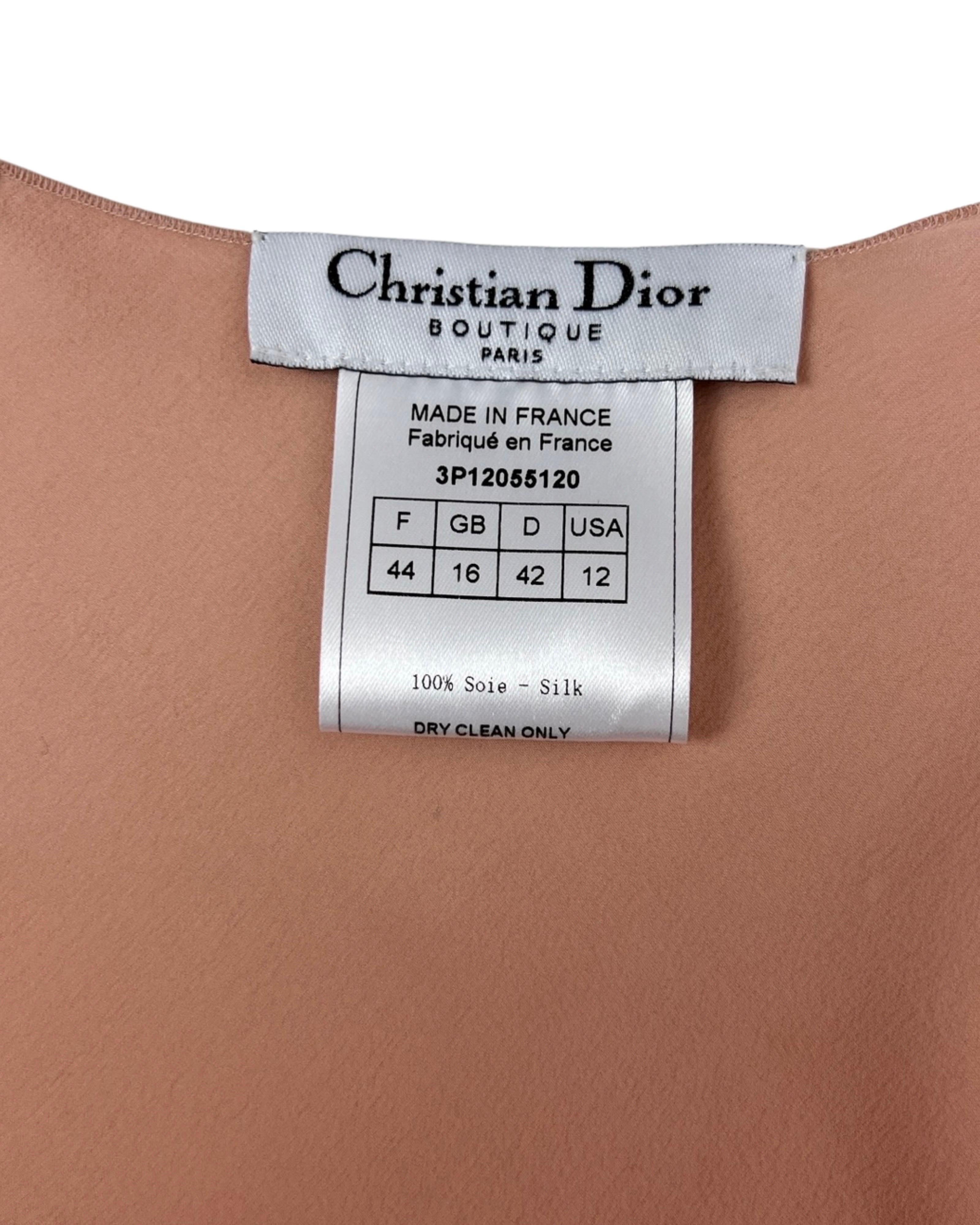 Dior by John Galliano Spring 2003 SIlk Blouse For Sale 3