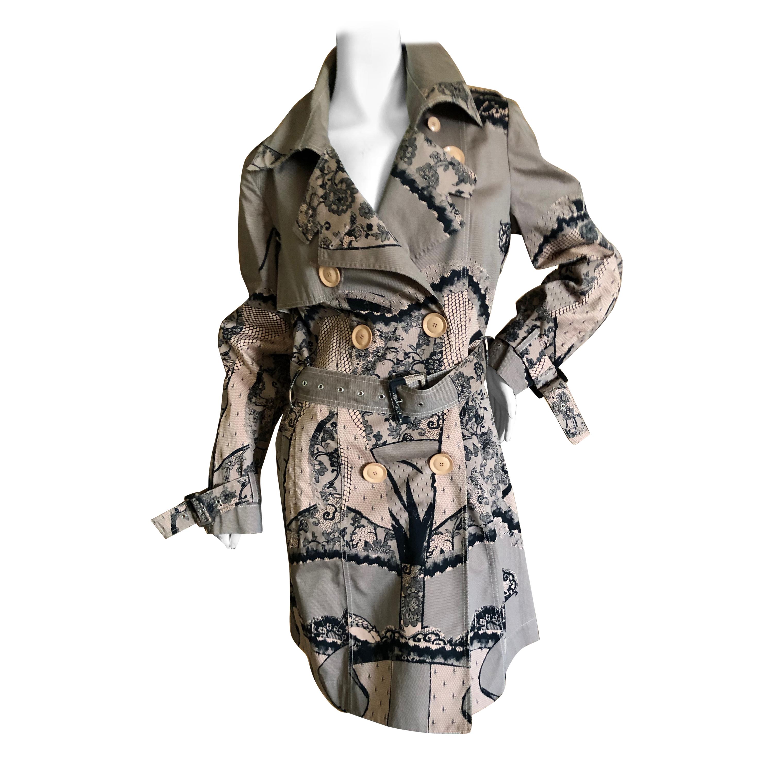  Dior by John Galliano Spring 2006 "Dior Nude" Collection Tromp l'oeil Lace Coat For Sale