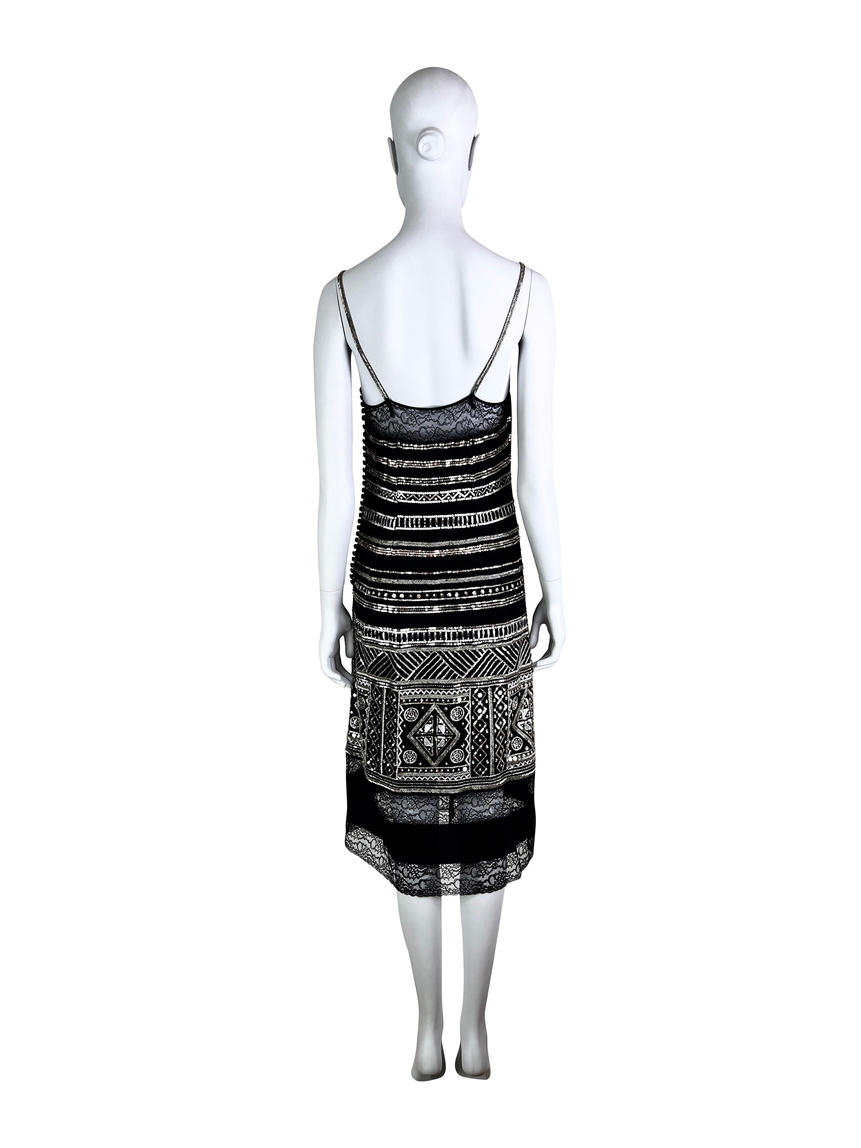 Women's Dior by John Galliano Spring 2006 Embellished and Beaded Silk Cami Dress  For Sale