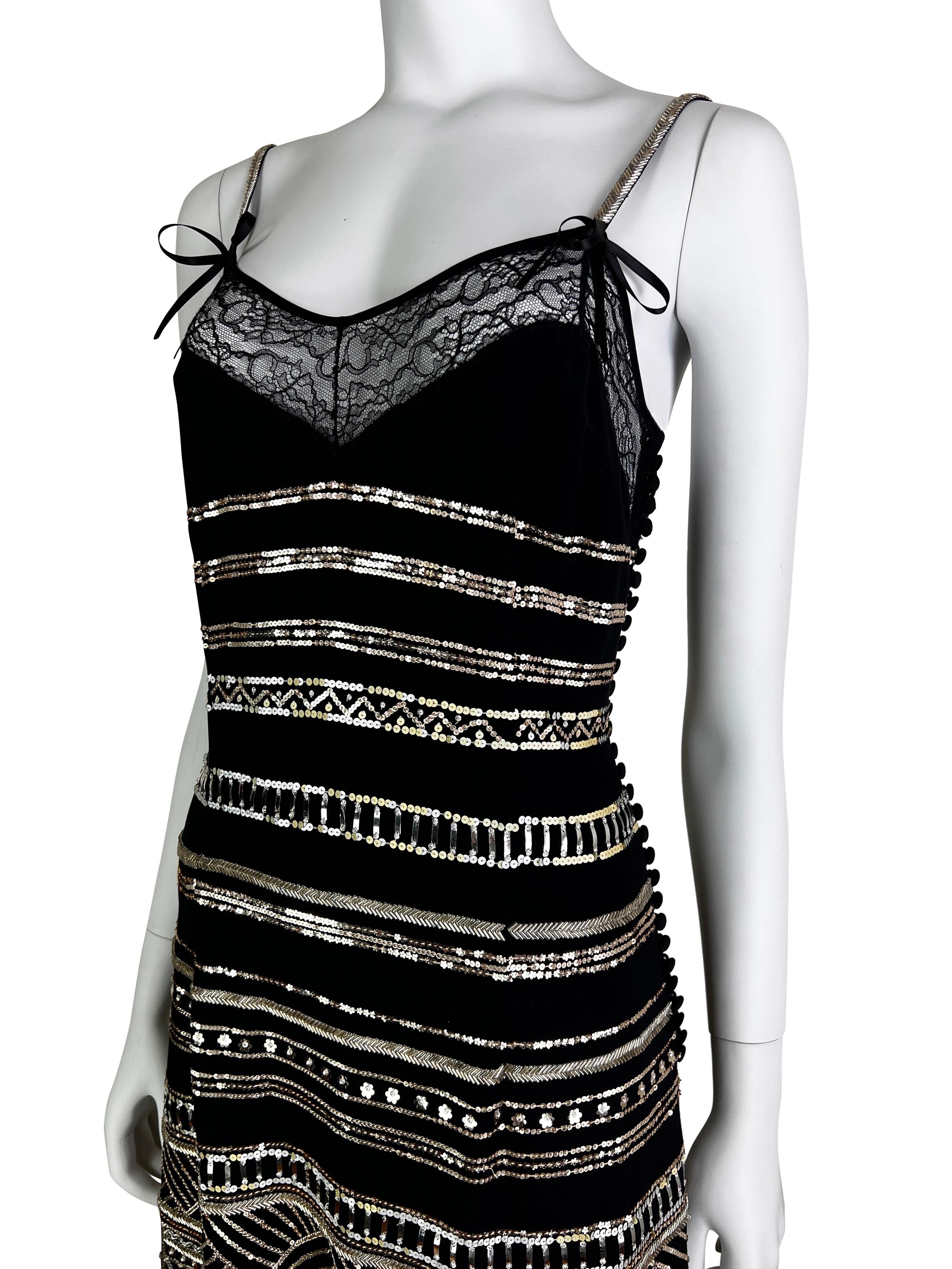 Dior by John Galliano Spring 2006 Embellished and Beaded Silk Cami Dress  For Sale 2