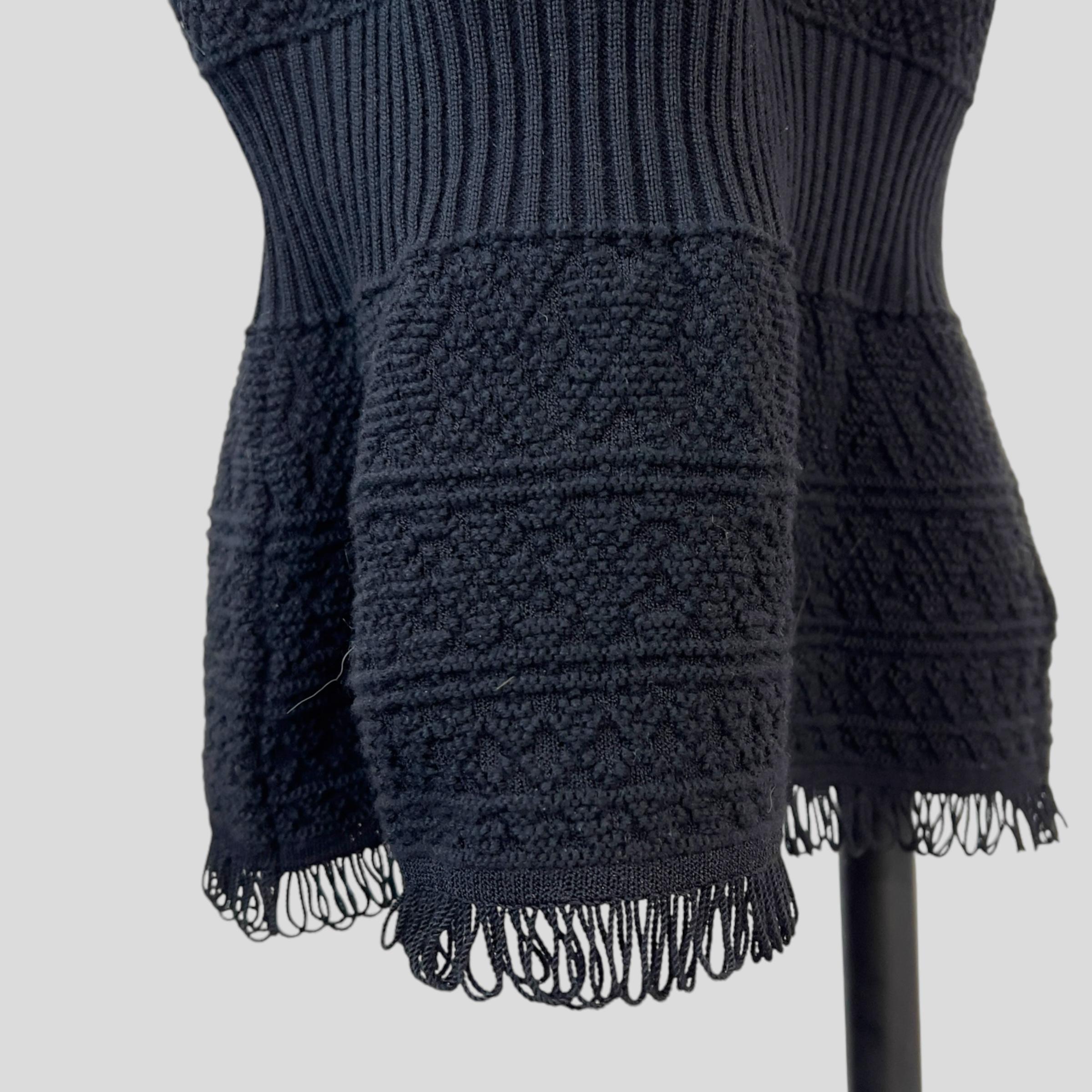 Women's Dior by John Galliano Textured Knit Mermaid Dress, Fall/Winter 1999 For Sale