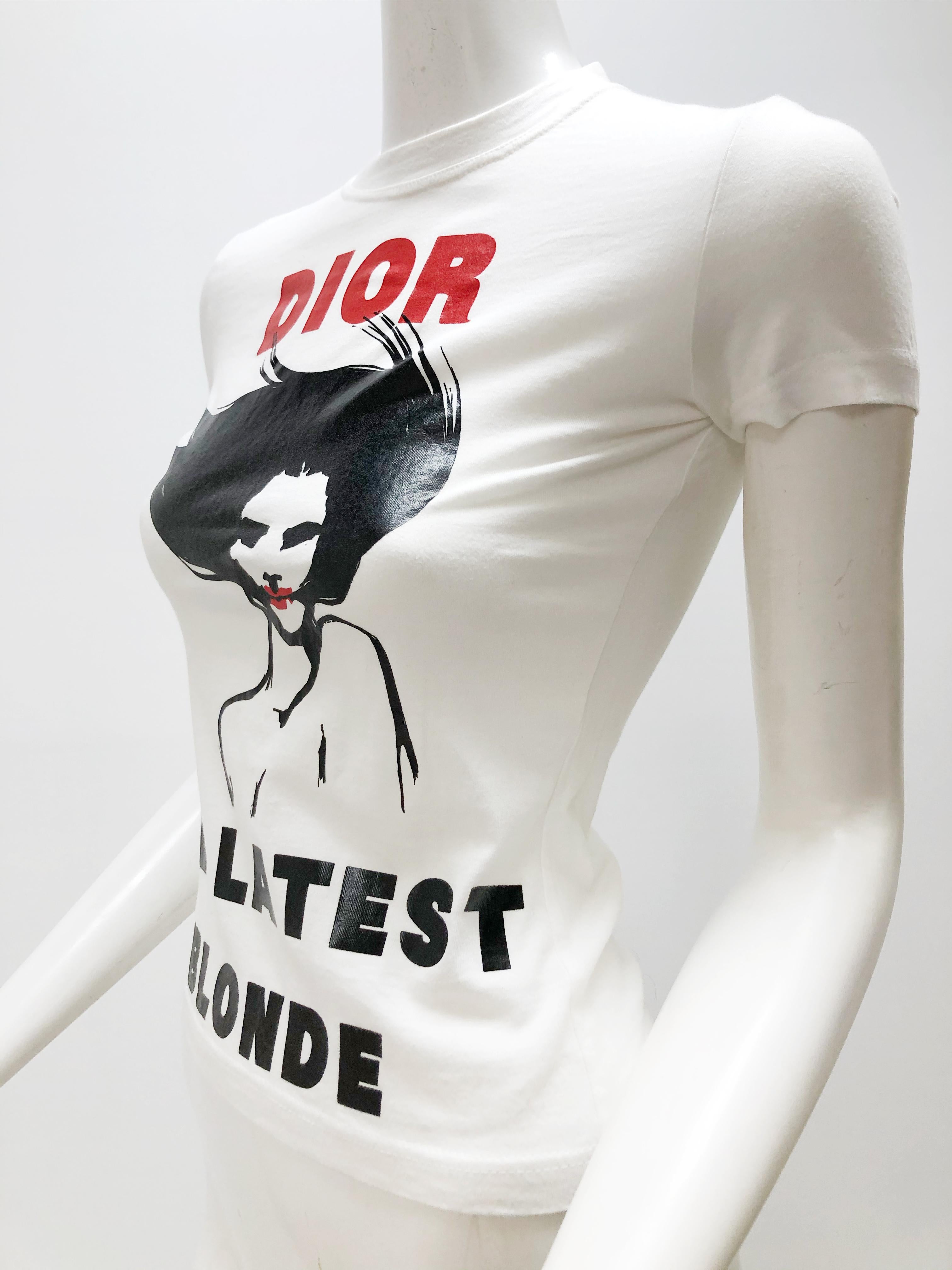 dior the latest blonde t shirt