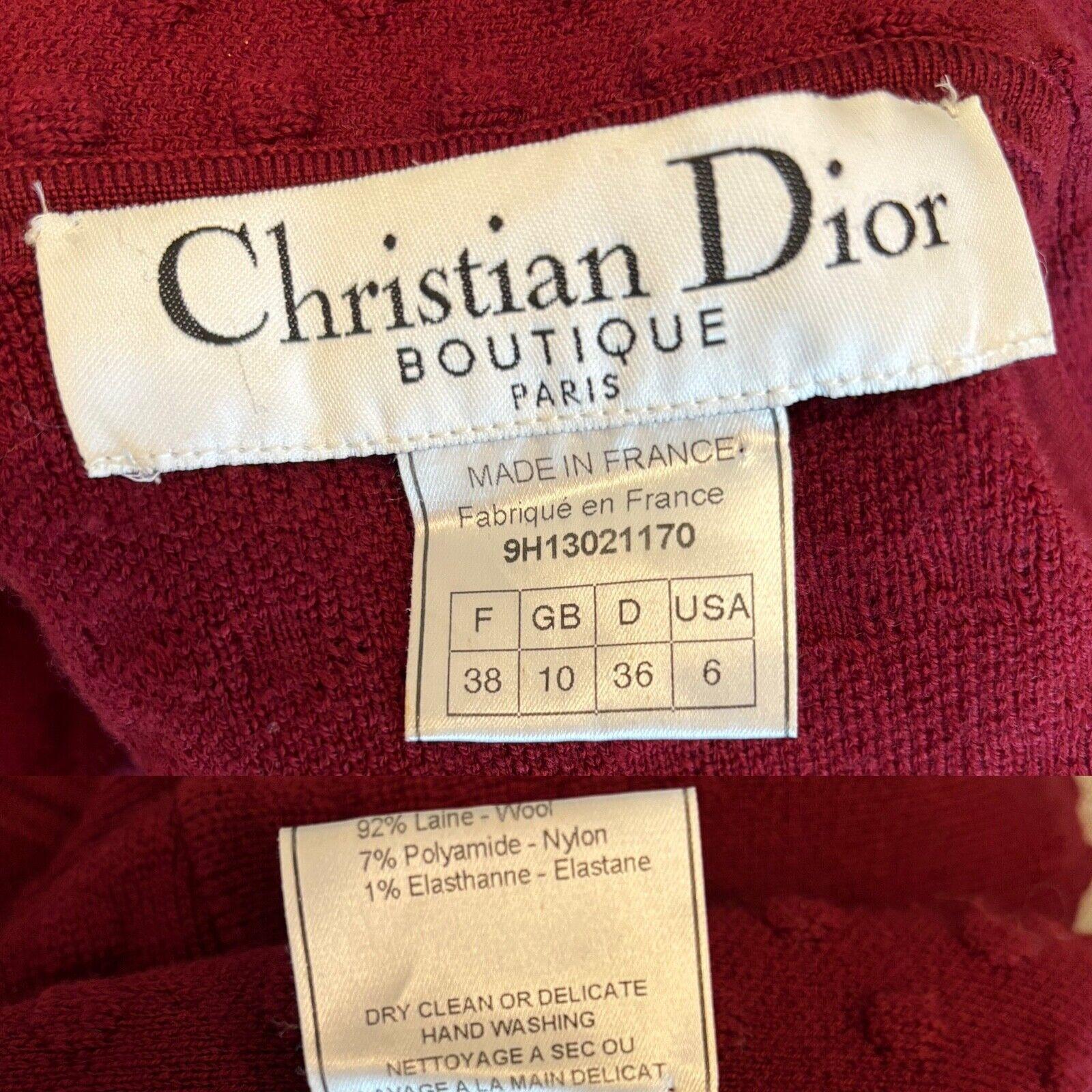 DIOR by John Galliano Vintage 1999 Runway Red Wool Pom Pom Knit Jacket In Good Condition In Leonardo, NJ