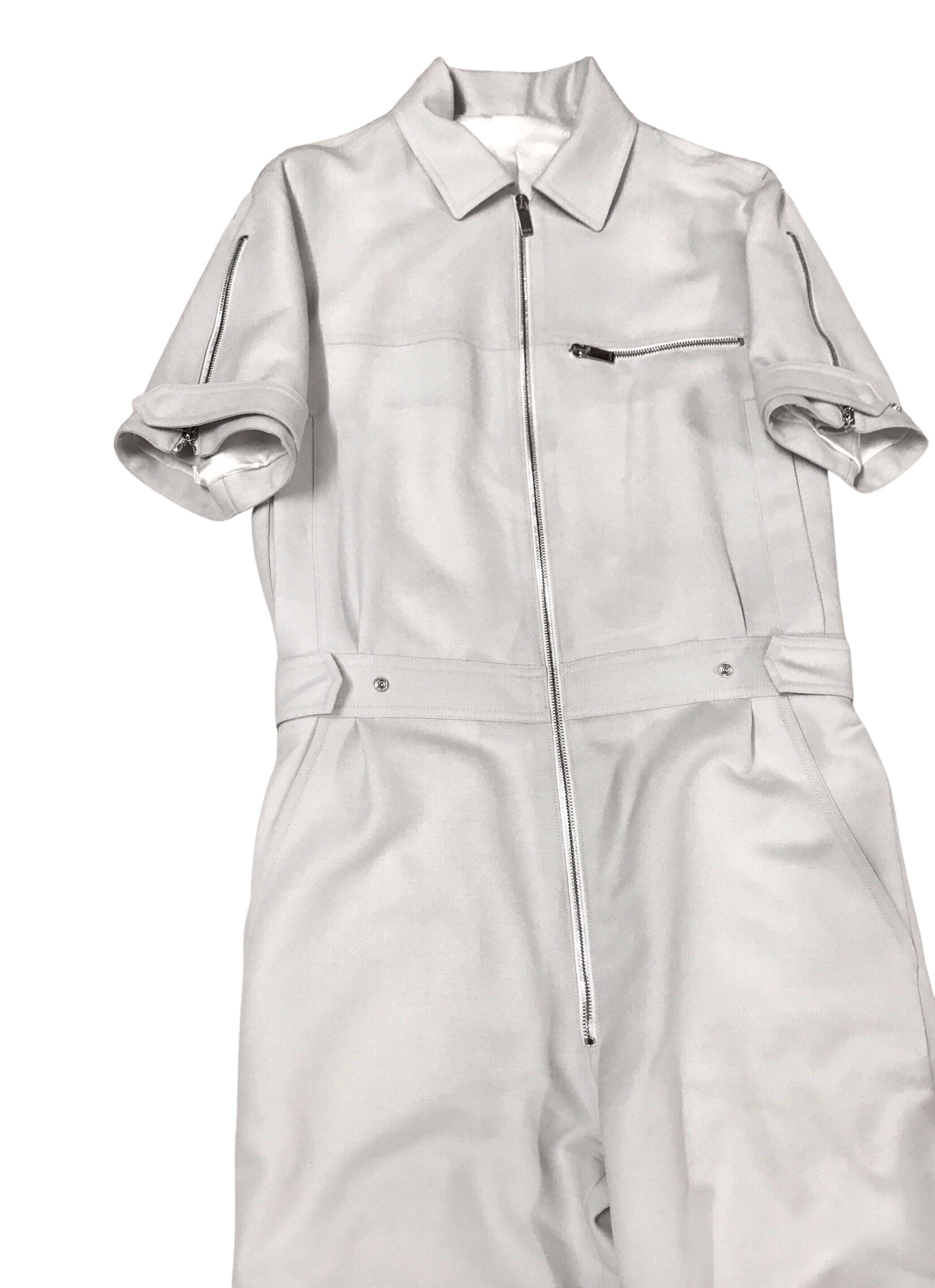 Gray Dior by Kim Jones x Daniel Arsham Fragile Boiler Suit, Spring Summer 2020 For Sale