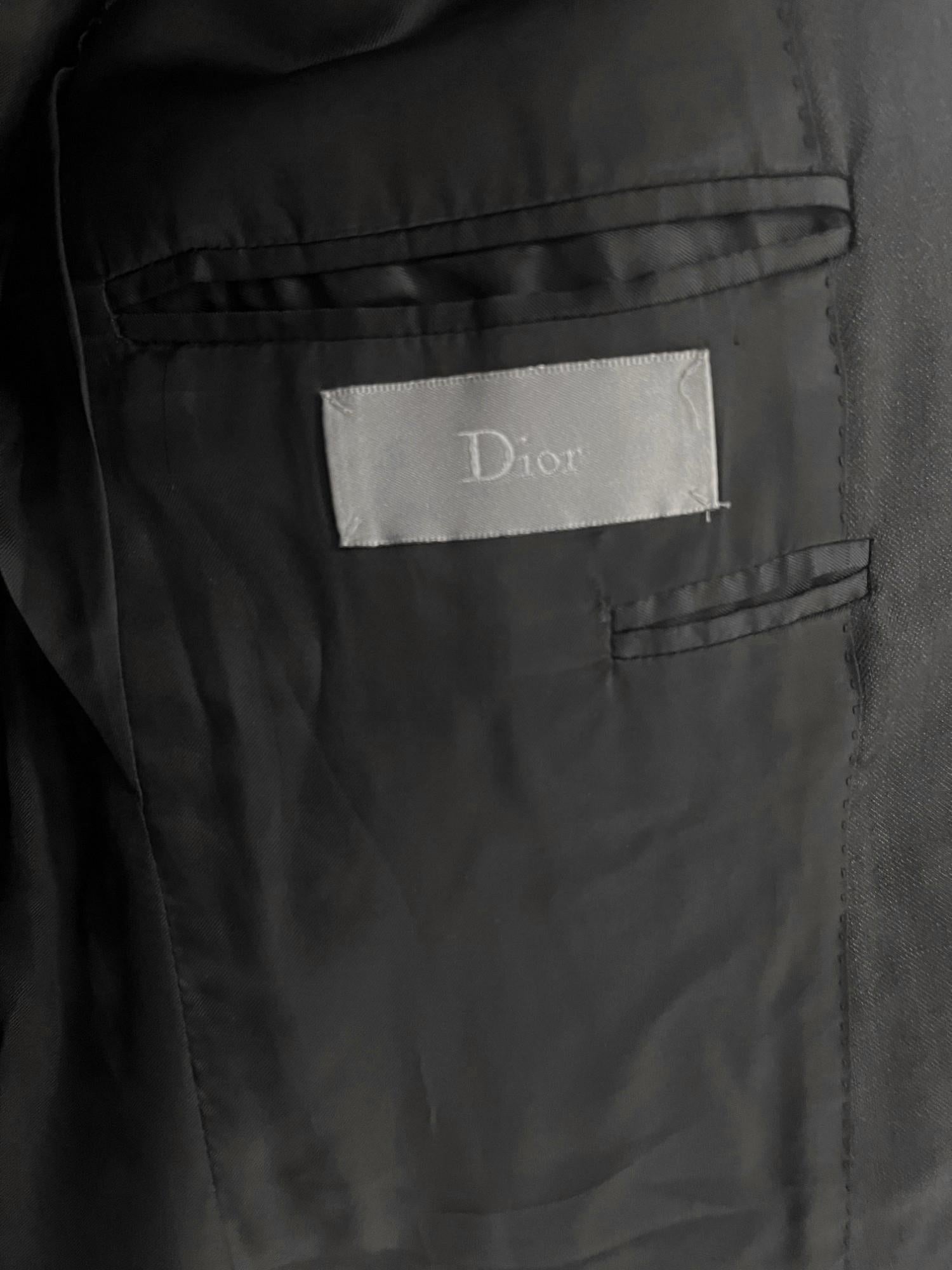 Dior by Kris Van Assche F/W 2010 Blue Virgin Wool Suit in vendita 5
