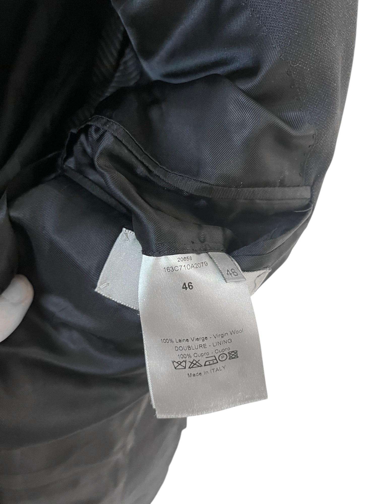Dior by Kris Van Assche F/W 2010 Blue Virgin Wool Suit in vendita 6
