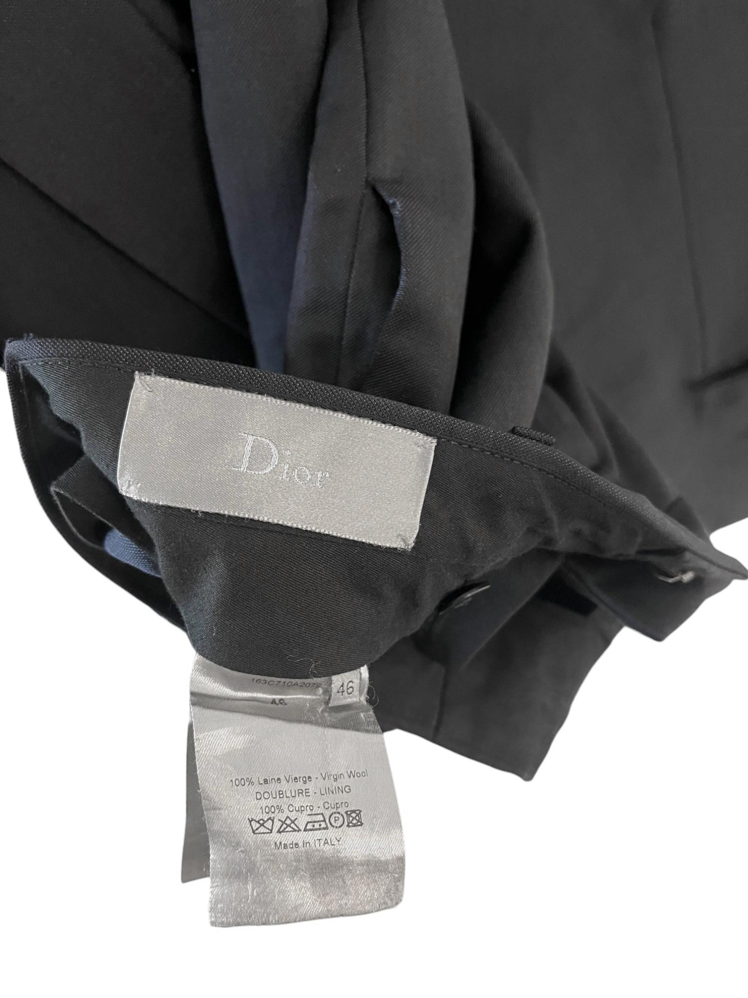 Dior by Kris Van Assche F/W 2010 Blue Virgin Wool Suit in vendita 7