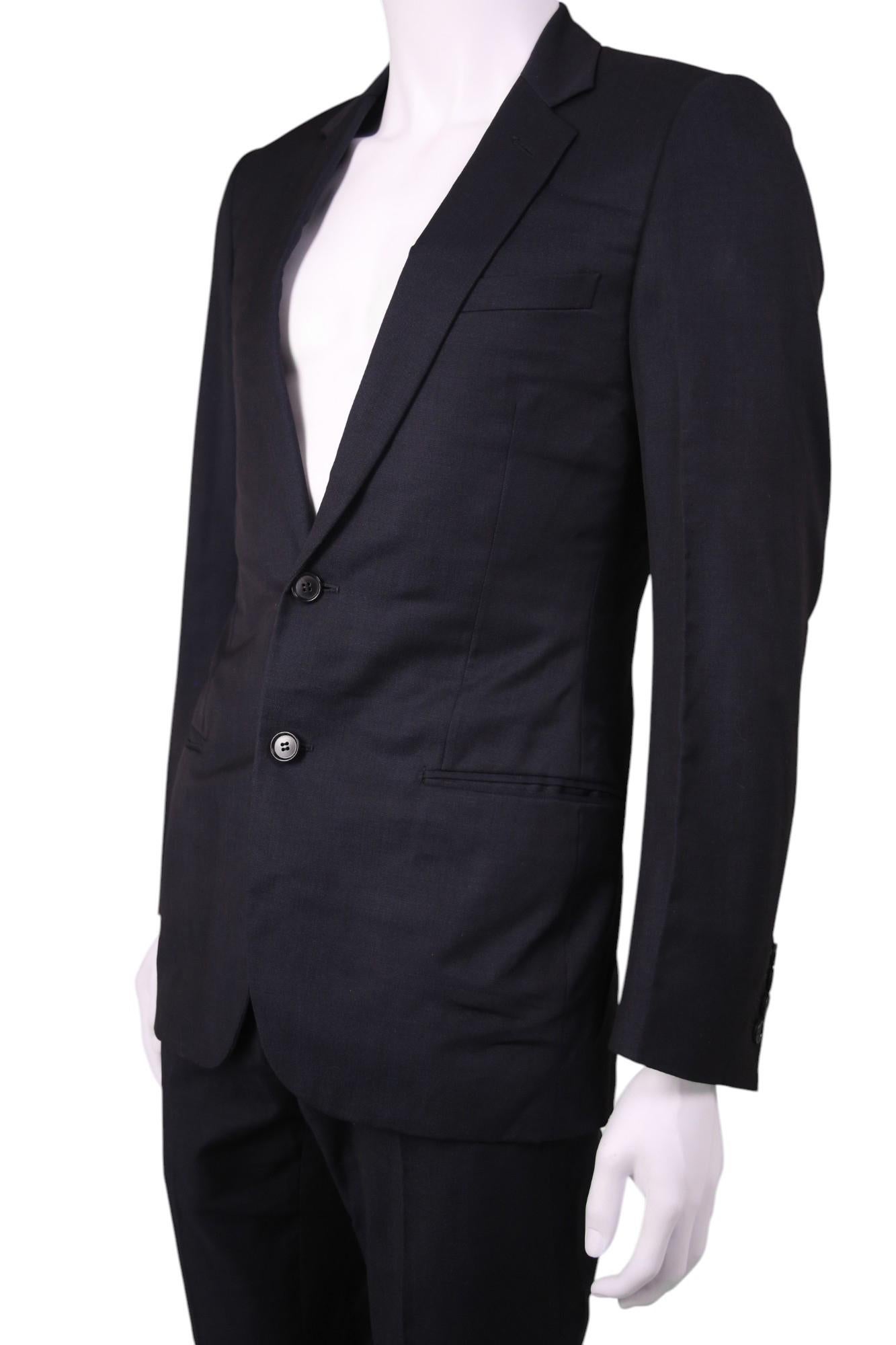 Uomo Dior by Kris Van Assche F/W 2010 Blue Virgin Wool Suit in vendita