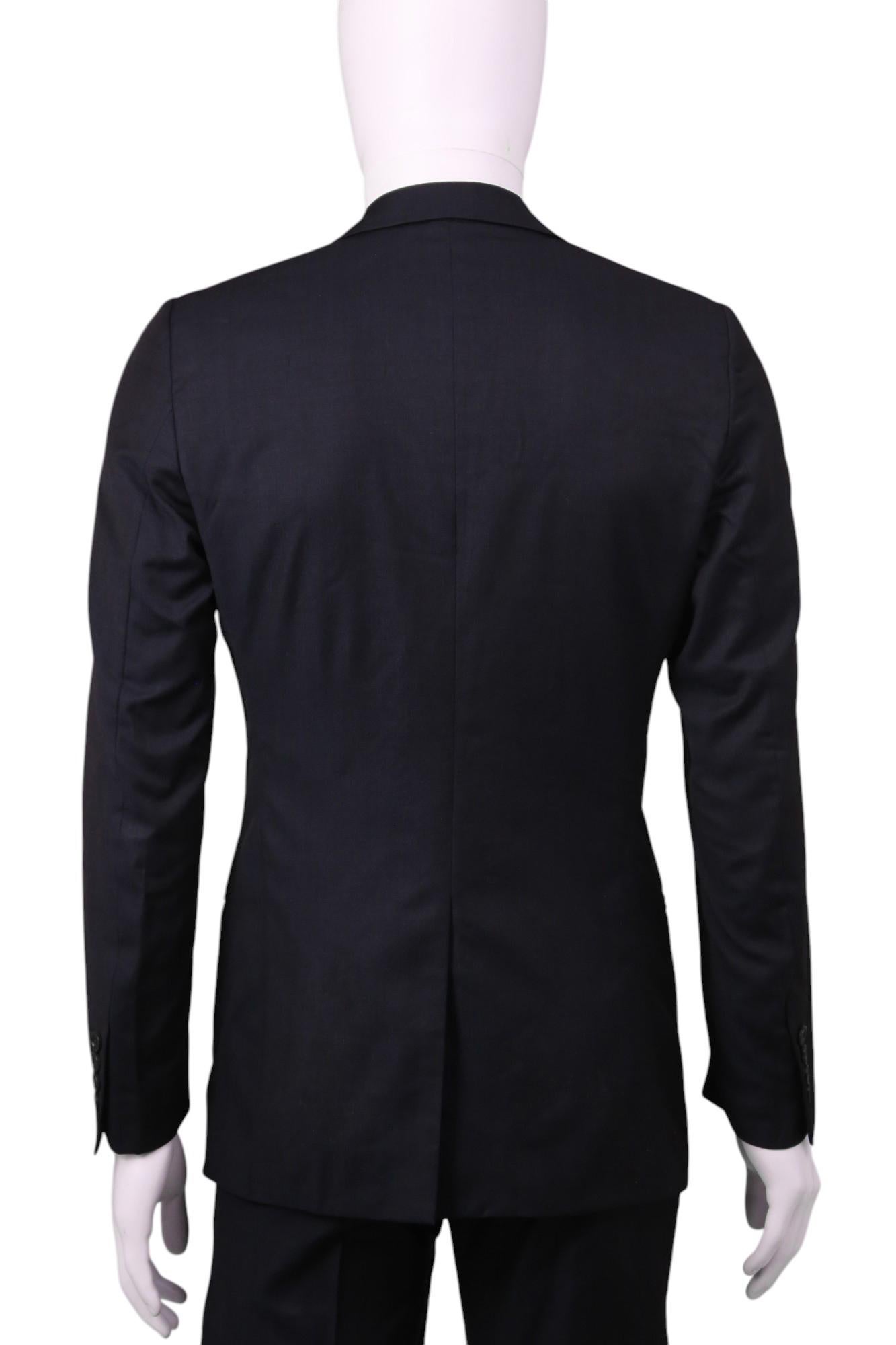 Dior by Kris Van Assche F/W 2010 Blue Virgin Wool Suit in vendita 1