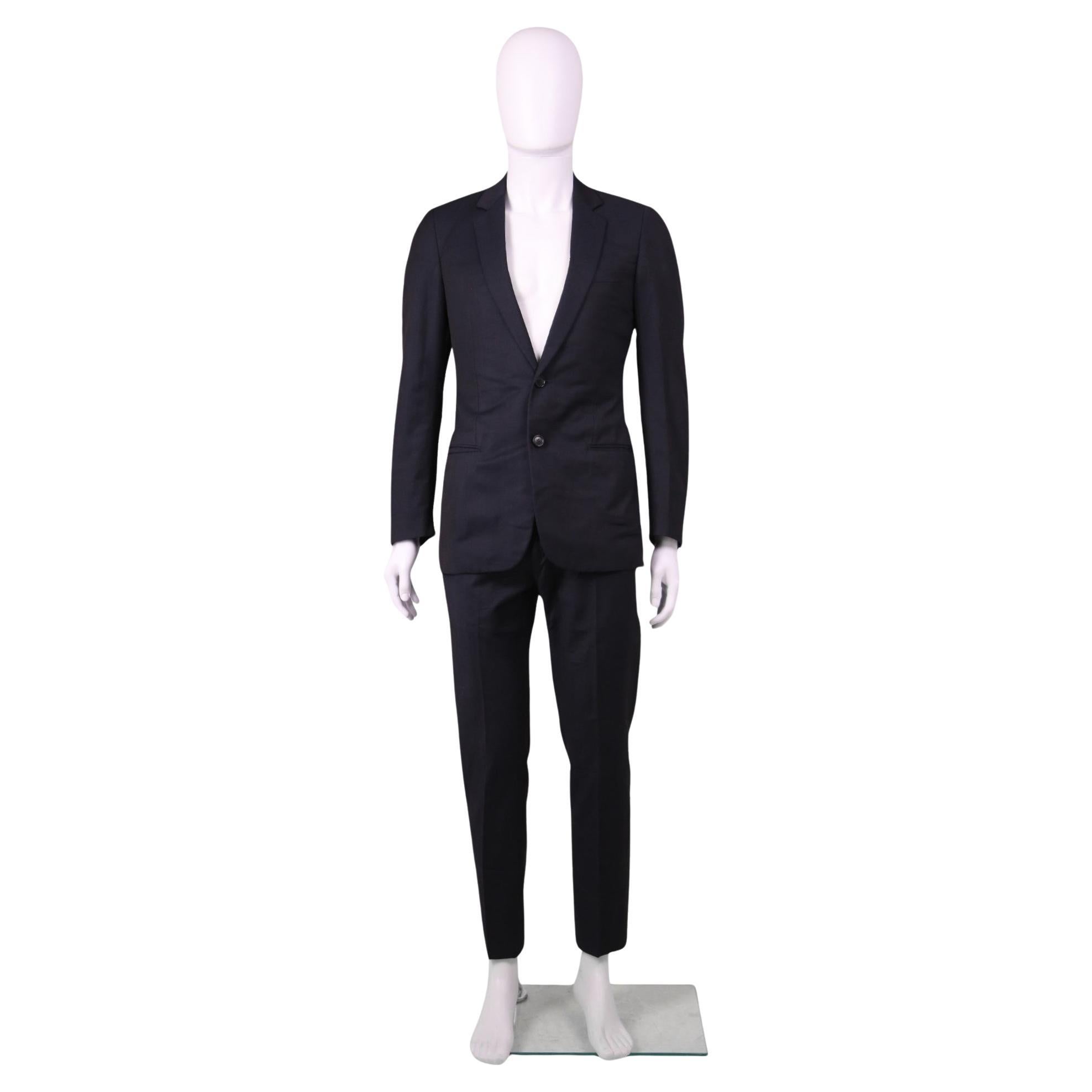 Dior by Kris Van Assche F/W 2010 Blue Virgin Wool Suit in vendita
