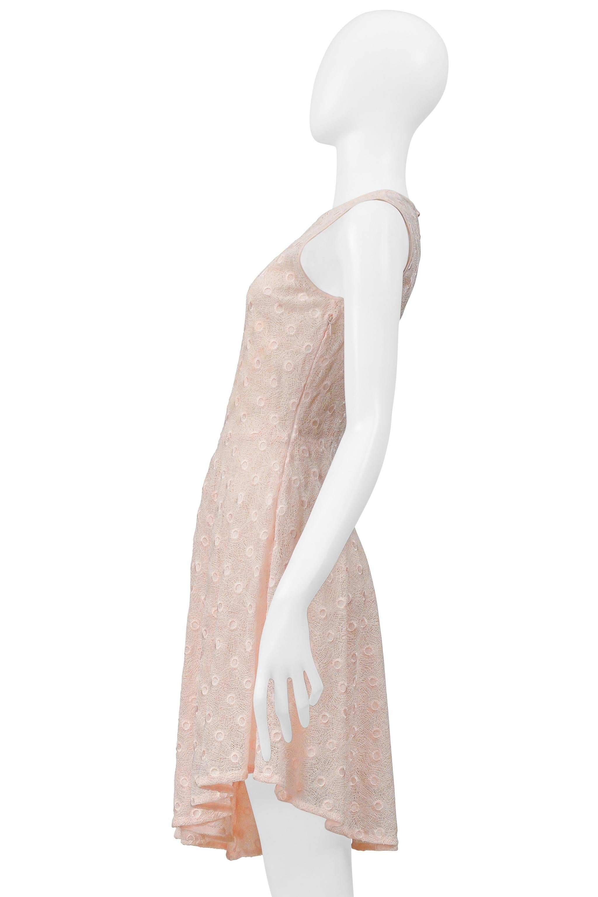 Women's Dior By Raf Simons Pink Lace Circle Dress For Sale