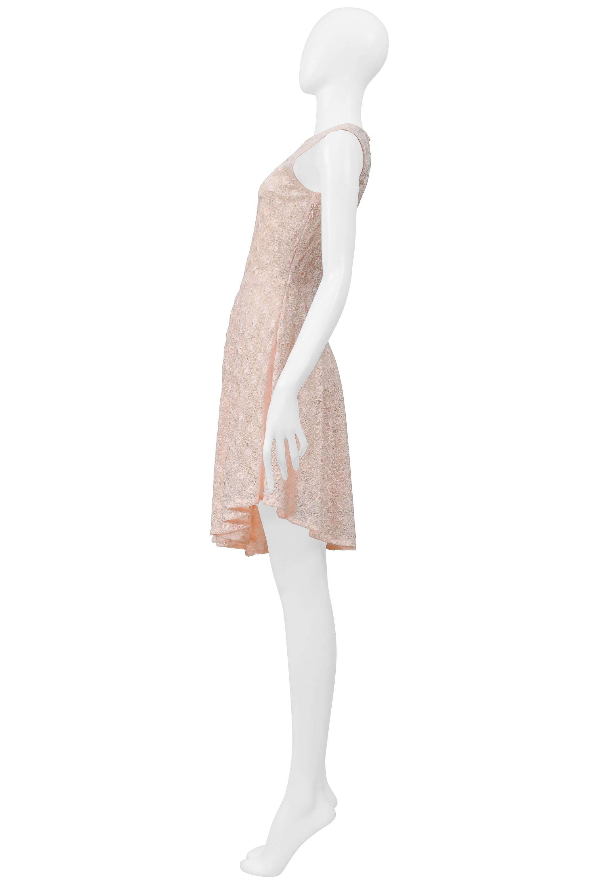Dior By Raf Simons Pink Lace Circle Dress For Sale 1