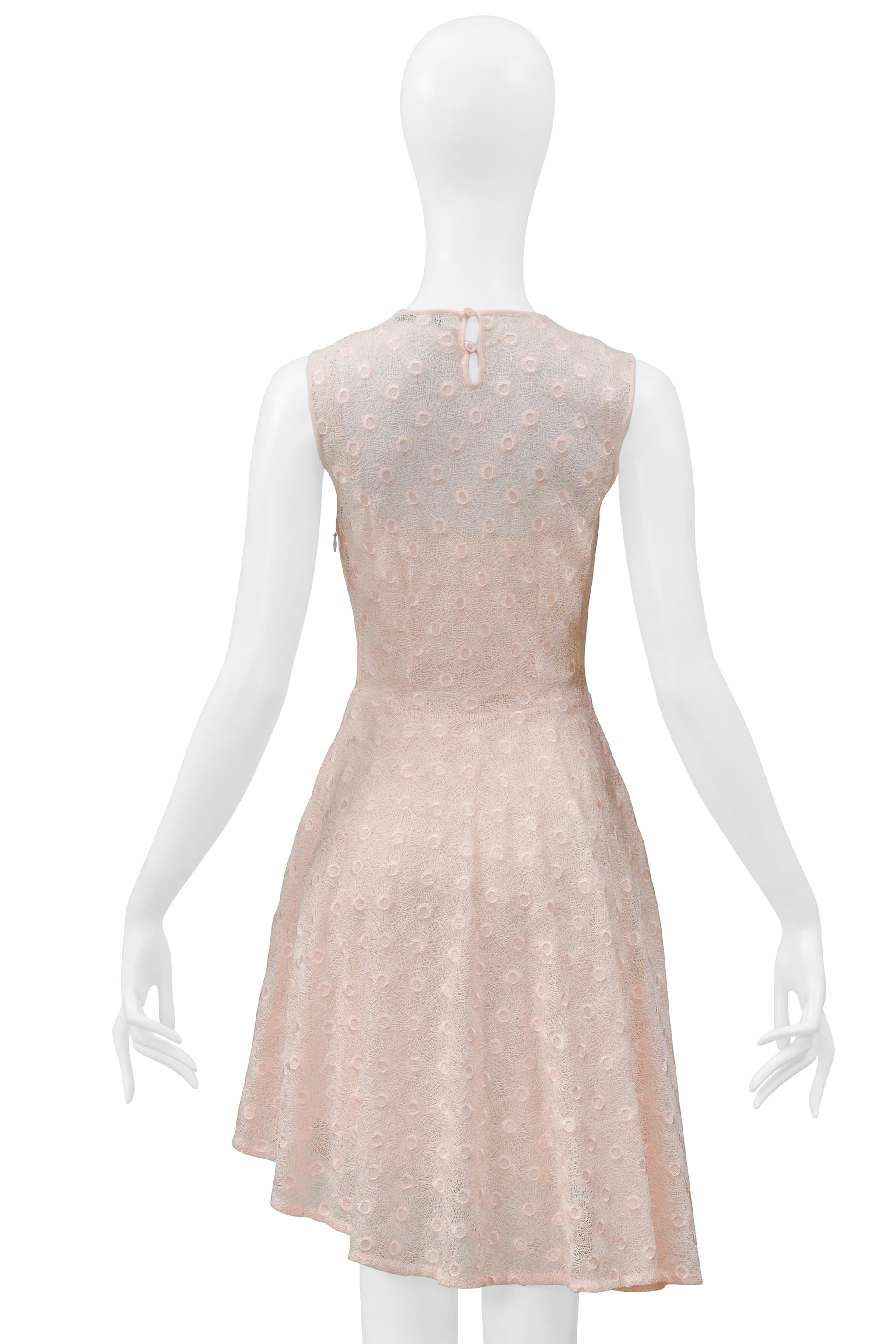 Dior By Raf Simons Pink Lace Circle Dress For Sale 2