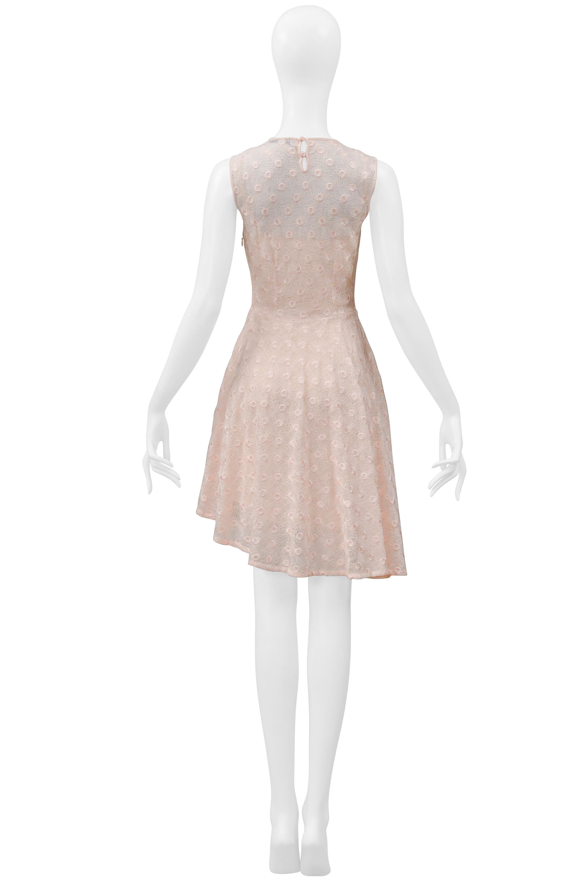 Dior By Raf Simons Pink Lace Circle Dress For Sale 3