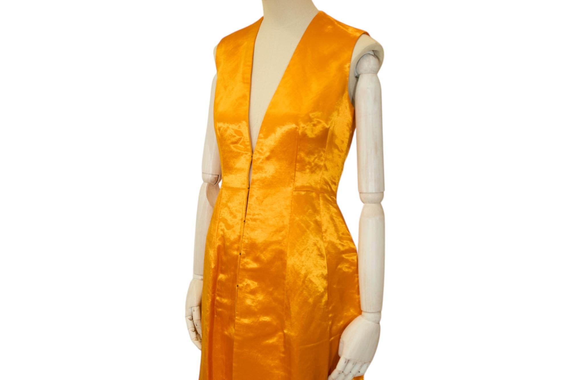 Dior by S. Simon Simon P/E 2015 Vestito Gilet Giallo Profondo in vendita 6