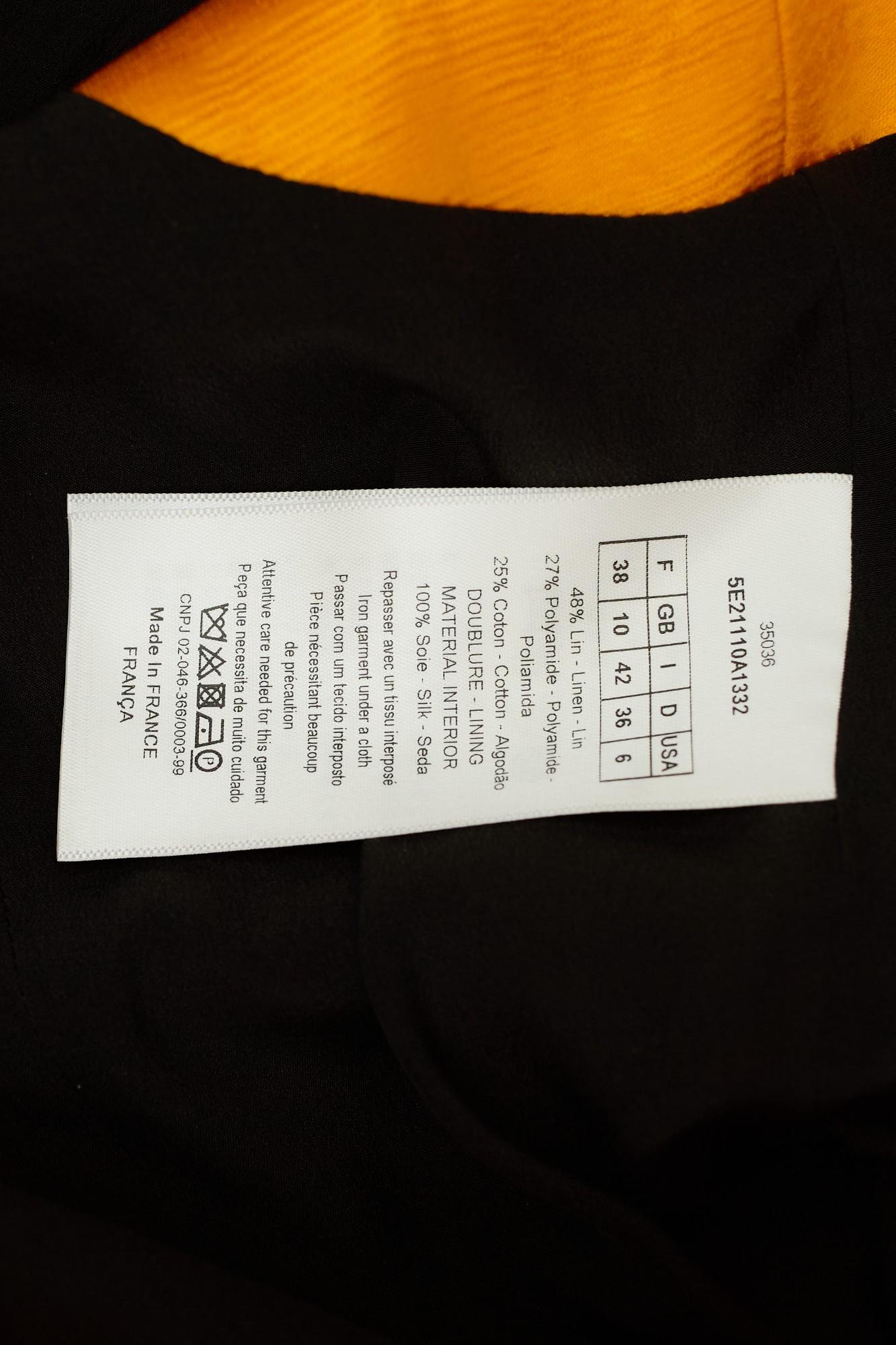 Dior by S. Simon Simon P/E 2015 Vestito Gilet Giallo Profondo in vendita 8