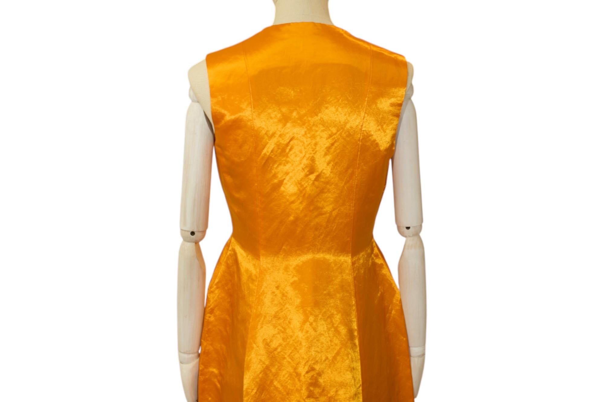 Dior by S. Simon Simon P/E 2015 Vestito Gilet Giallo Profondo in vendita 3