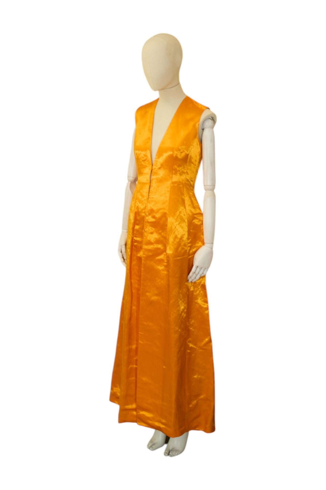 Dior by S. Simon Simon P/E 2015 Vestito Gilet Giallo Profondo in vendita 5
