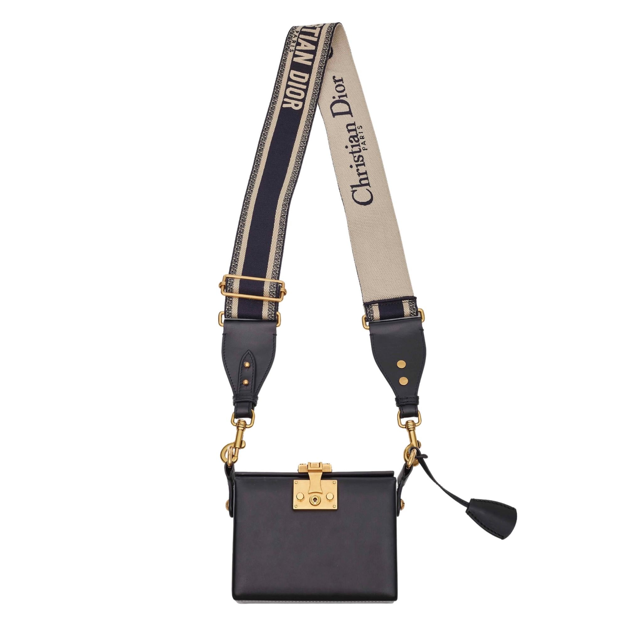Women's Dior Calf Leather Dior Addict Lockbox Shoulder Bag For Sale