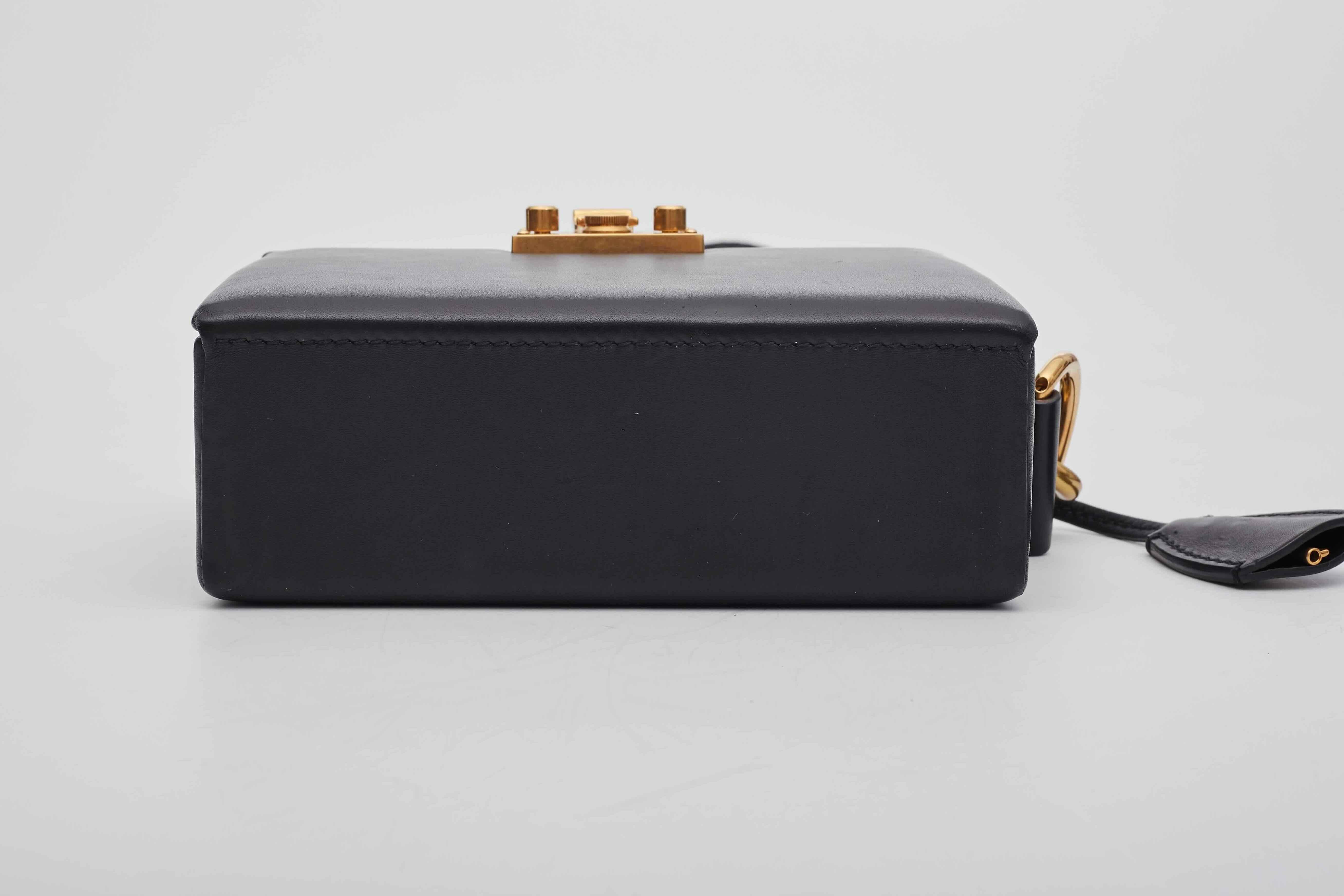 Dior Calf Leather Dior Addict Lockbox Shoulder Bag For Sale 1
