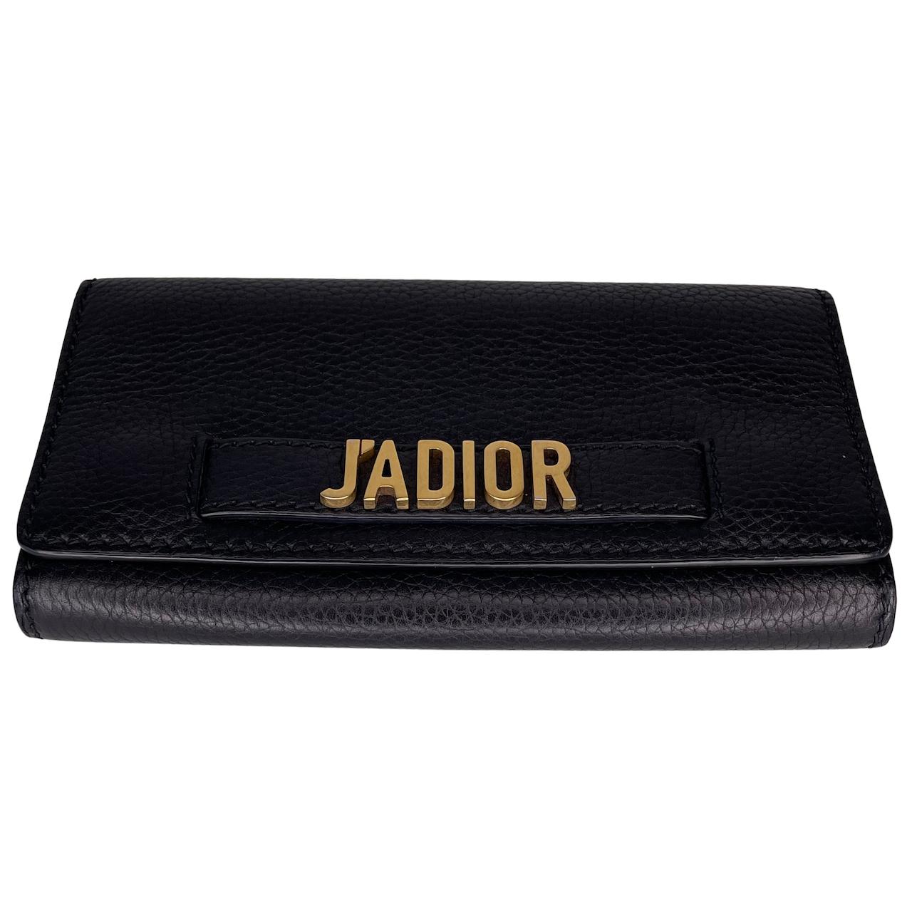 Dior Calfskin Black J’Adior Croisière Wallet In Good Condition In Montreal, Quebec