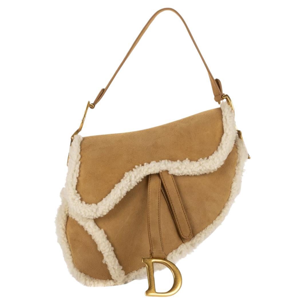 Dior Camel Limited Edition 2020 Saddle Bag For Sale