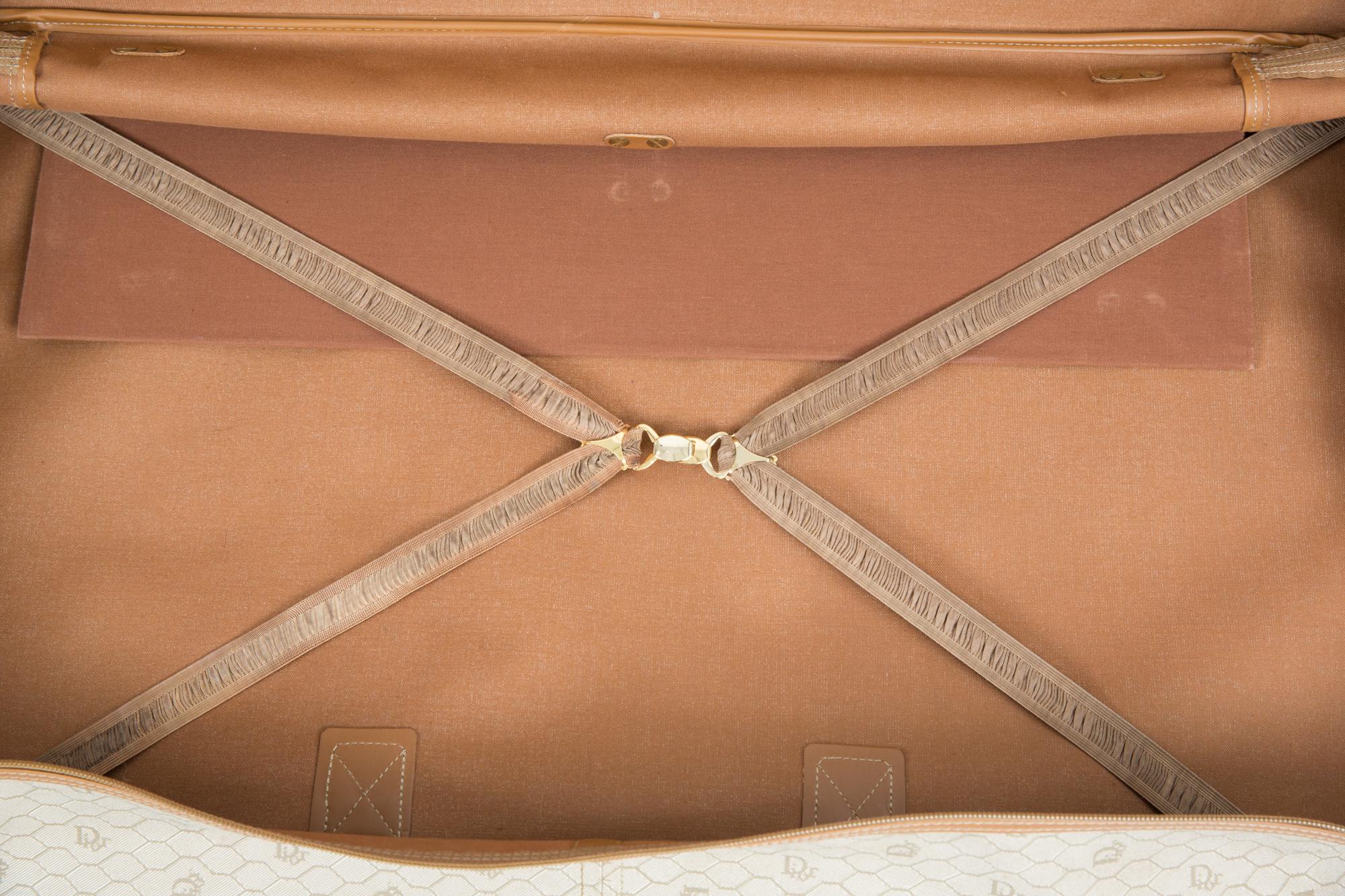 Dior Camel Monogram Suitcase In Good Condition For Sale In Paris, FR