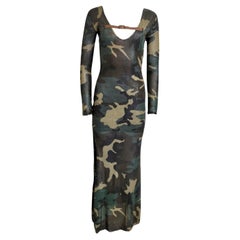 Robe longue en camouflage Dior, SS 2001