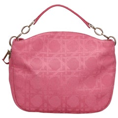 Dior Cannage Canvas Shoulder Bag