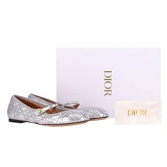 Dior Cannage Laminated Lambskin Mary Jane Ballet Flats