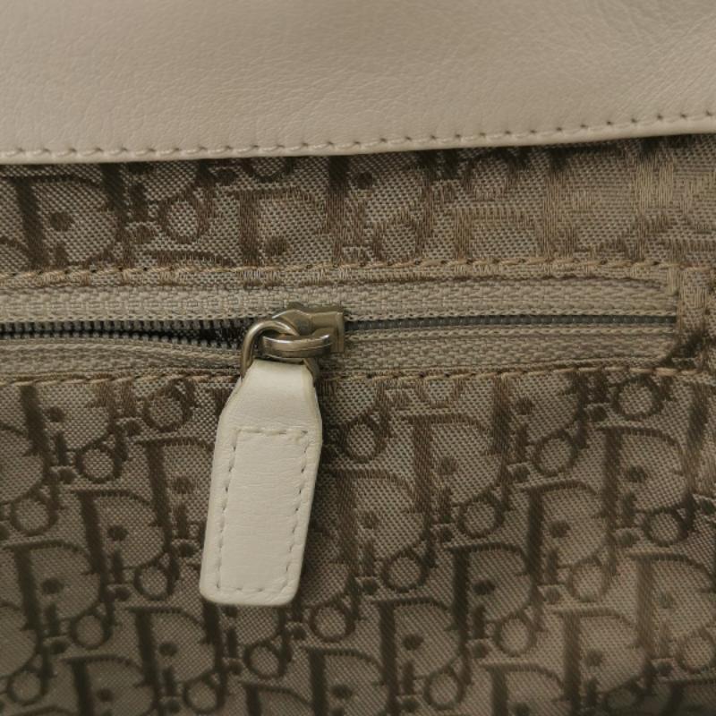 Dior Cannage Leather Tote Bag White 2005 with Silver Hardware 2