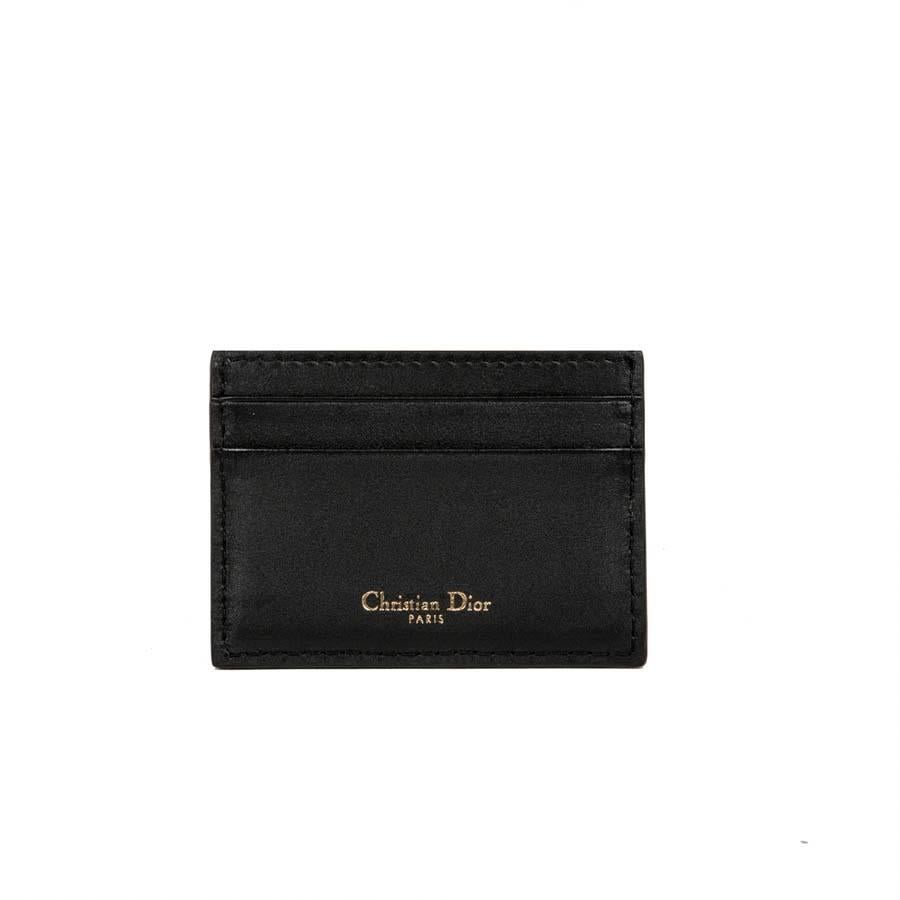 DIOR Card Holder in Black Smooth Leather at 1stDibs christian dior card holder