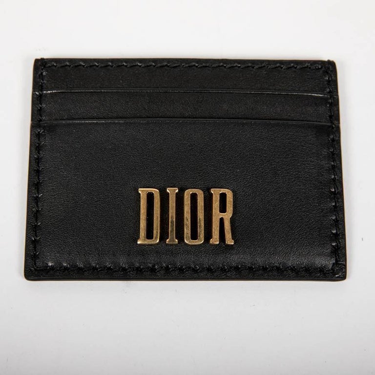 DIOR Card Holder in Black Smooth Leather at 1stDibs christian dior