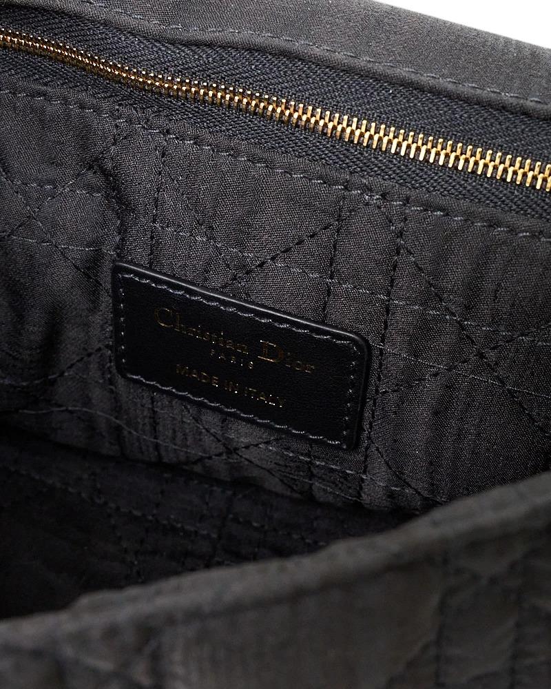Dior Caro Small Soft Medium Fabric Black en vente 10