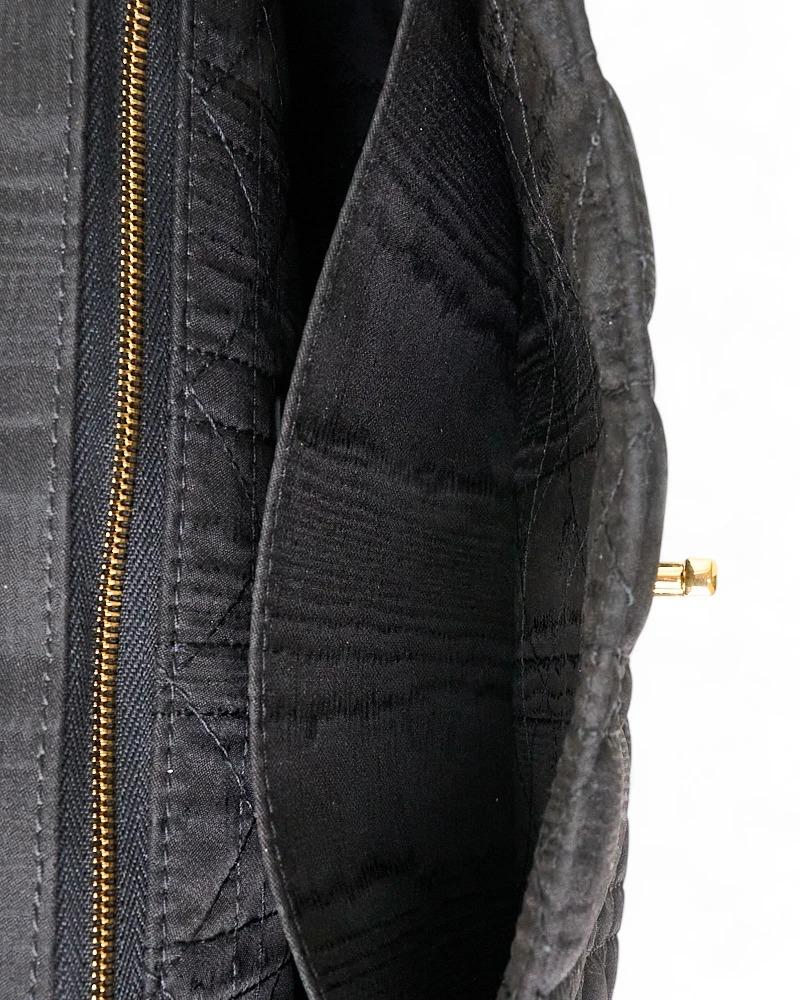 Dior Caro Small Soft Medium Fabric Black en vente 14
