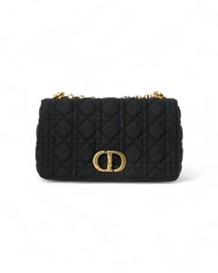 Dior Caro Small Soft Medium Fabric Black