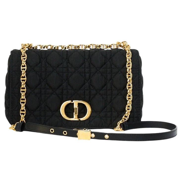 Dior Caro Small Soft Medium Fabric Black
