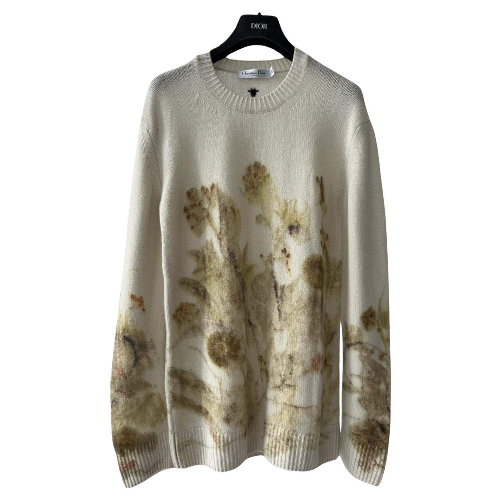 Dior Cashmere Jumper Hand Painted For Sale