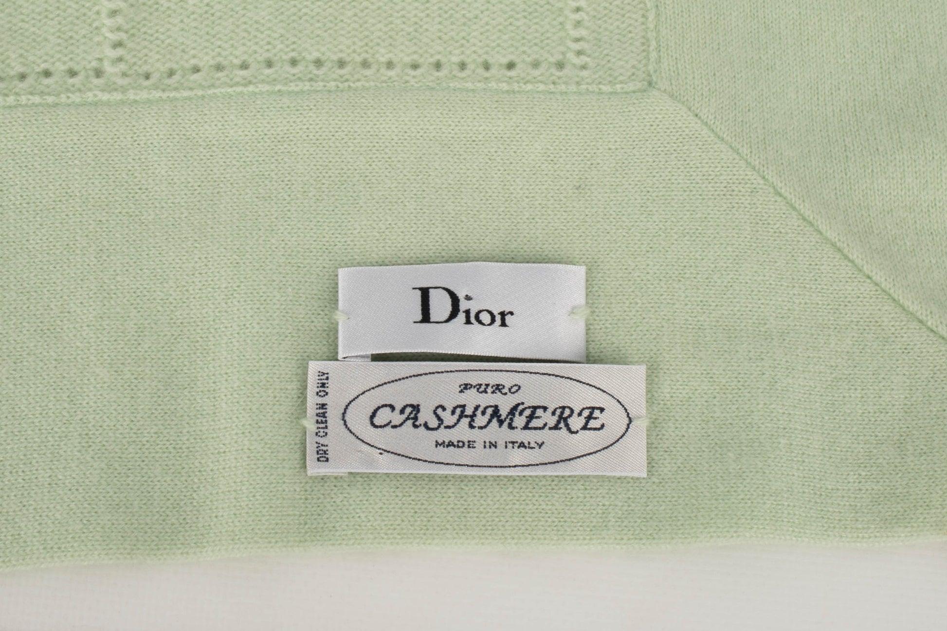 Women's Dior Cashmere Large Almond-green Cashmere Stole, 2012 For Sale